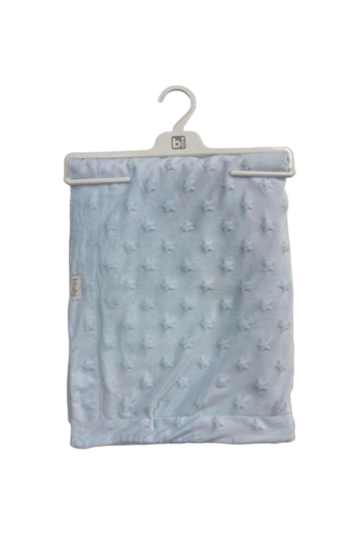 SYNOPE Çocuk Bibaby Embossed Star 90x108 Battaniye 64728 Blue