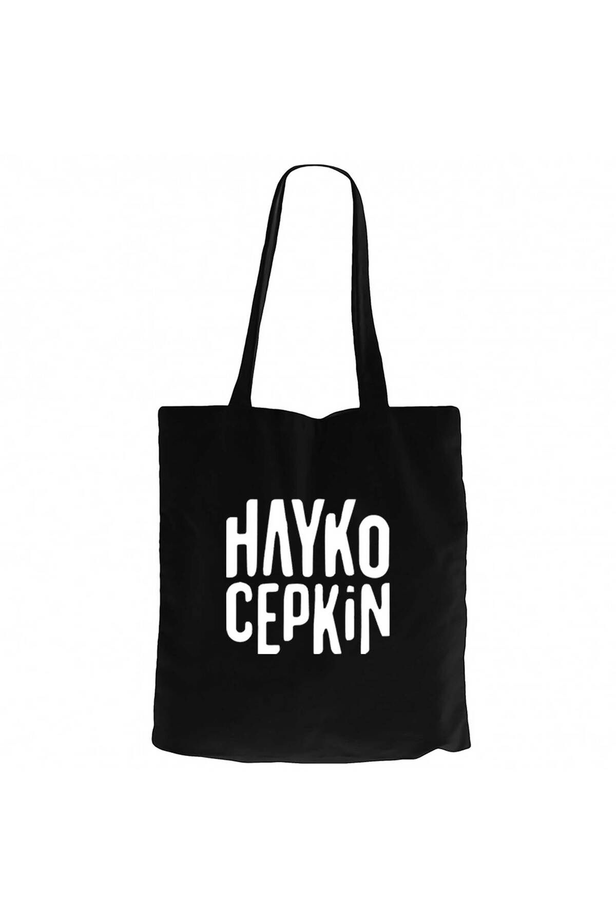 Z zepplin Hayko Cepkin Text Siyah Kanvas Bez Çanta