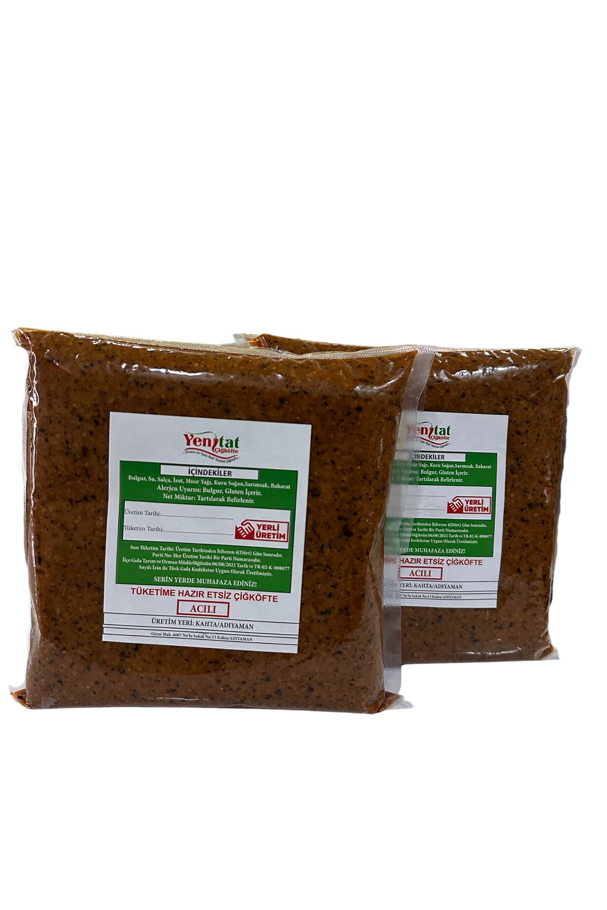 YENİTAT ÇİĞKÖFTE Yenitat 2 adet 1kg Çiğköfte