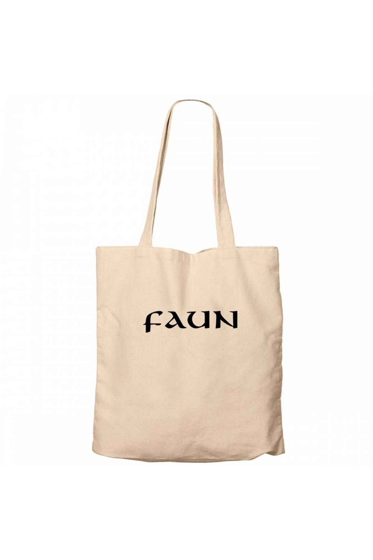 Z zepplin Faun Logo Krem Kanvas Bez Çanta