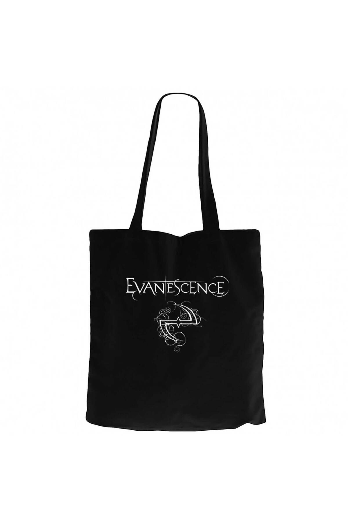 Z zepplin Evanescence Logo ve Yazı Siyah Kanvas Bez Çanta