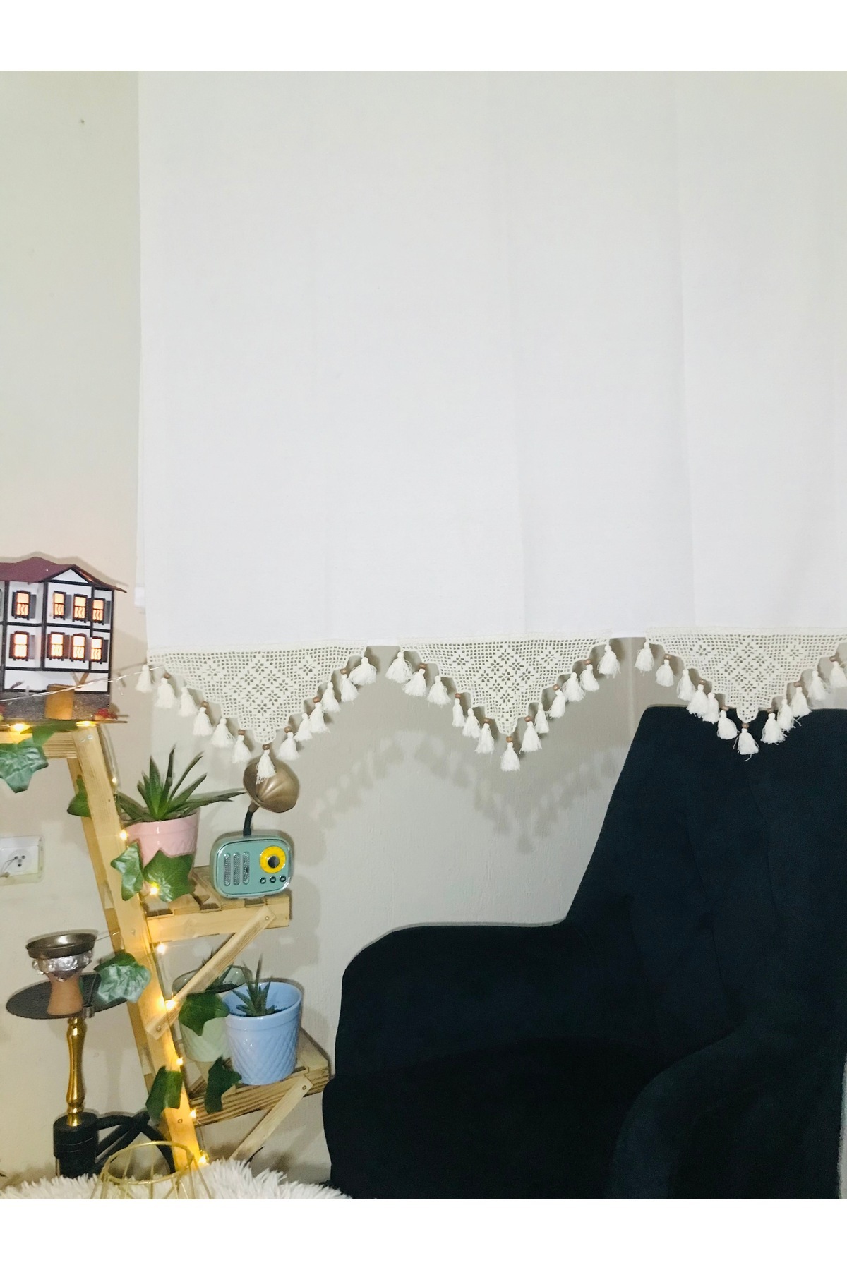 natural linen natural authentic hand lace curtain width x length