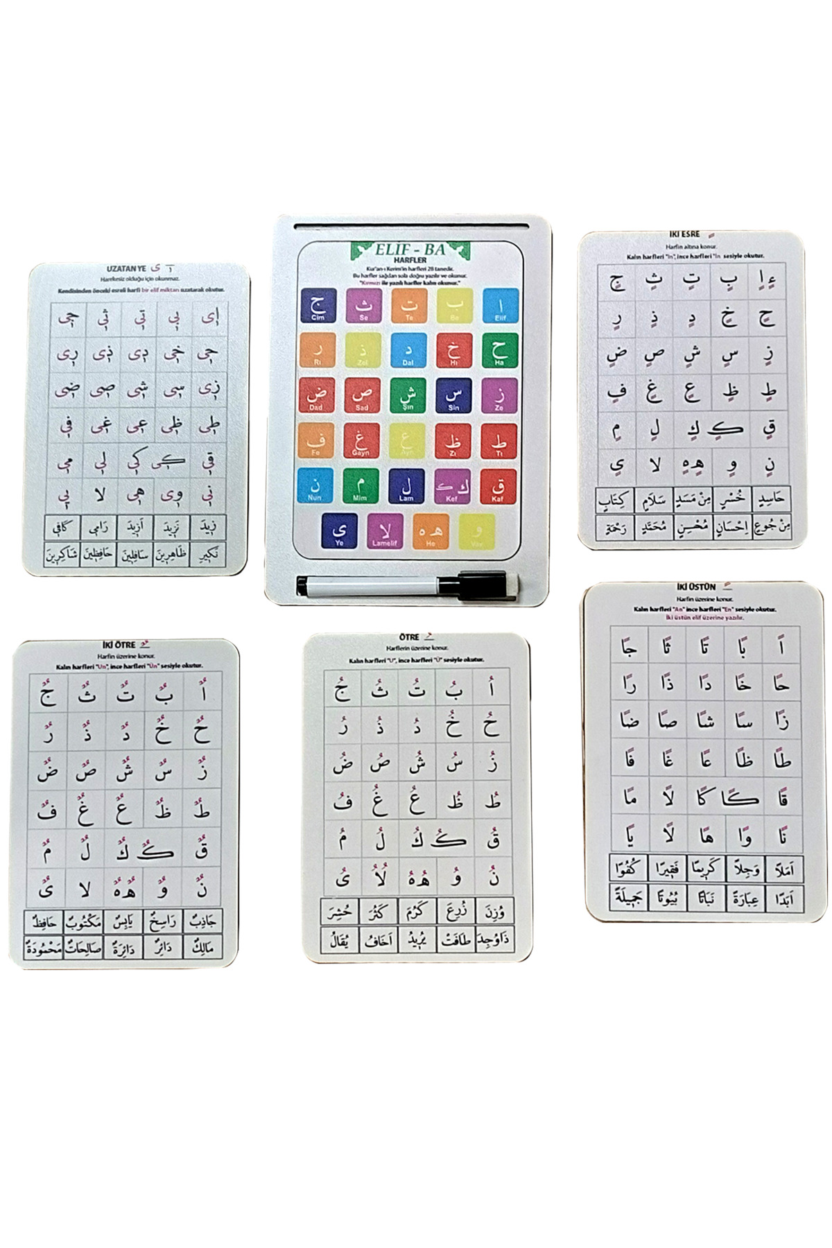 gift plus Kuran Öğreniyorum Yazı Tahtası Eğitici Oyuncak Arapça Yazı Tahtası 12 Görev Kartı fotoğrafı 3 (önizleme)