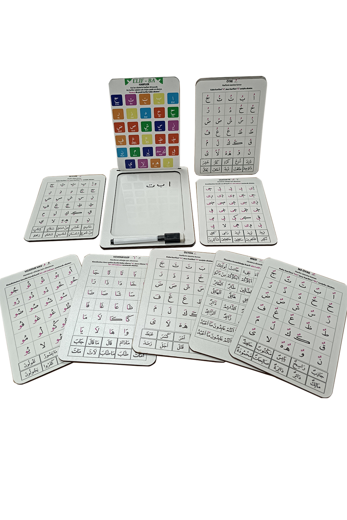 gift plus Kuran Öğreniyorum Yazı Tahtası Eğitici Oyuncak Arapça Yazı Tahtası 12 Görev Kartı fotoğrafı 4 (önizleme)