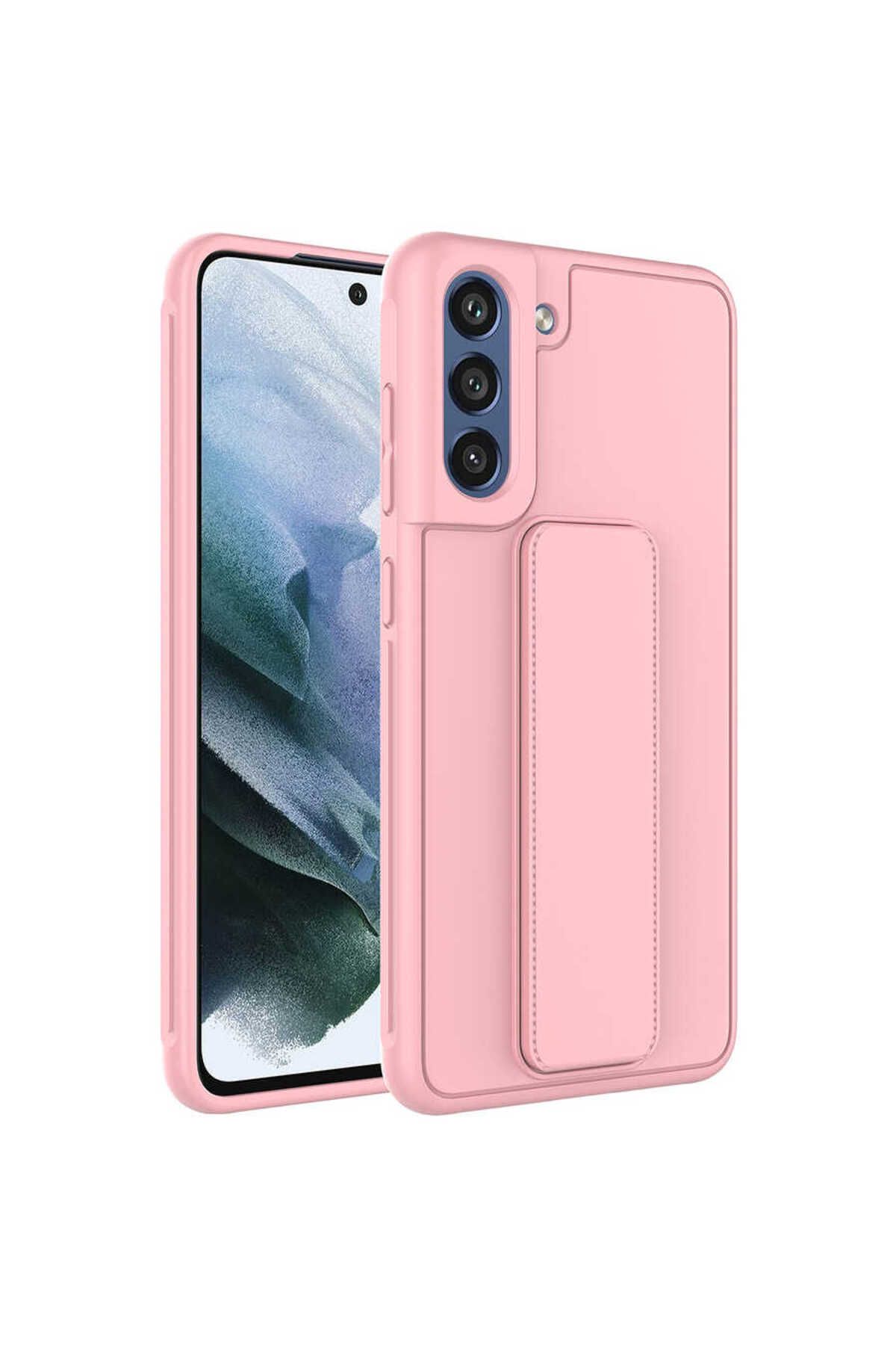 gaappy Pstand Serisi Samsung Galaxy S21 FE Pembe Kapak