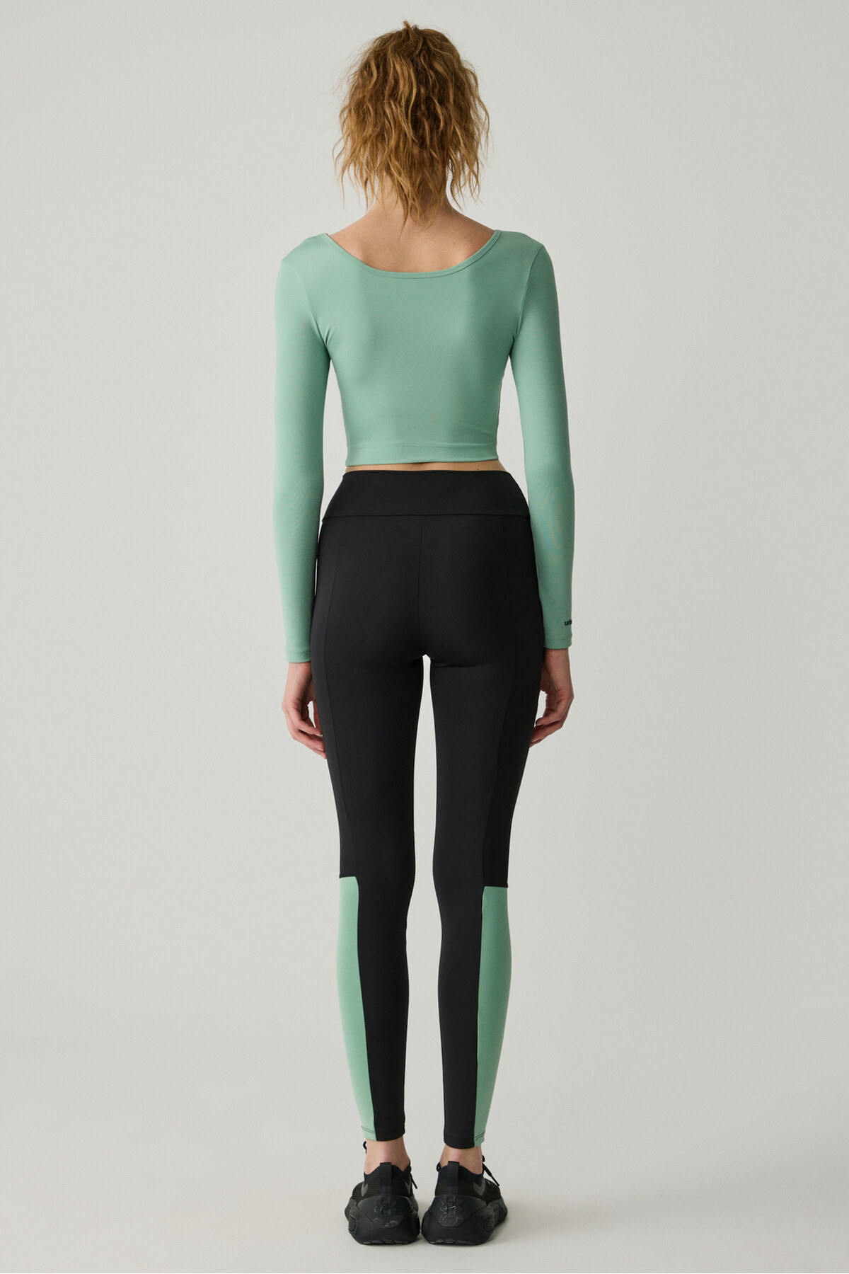 Urban Beat MARION Urban Beat Kadın Geniş Yaka Uzun Kollu Sportwear Yeşil Büstiyer görsel 6
