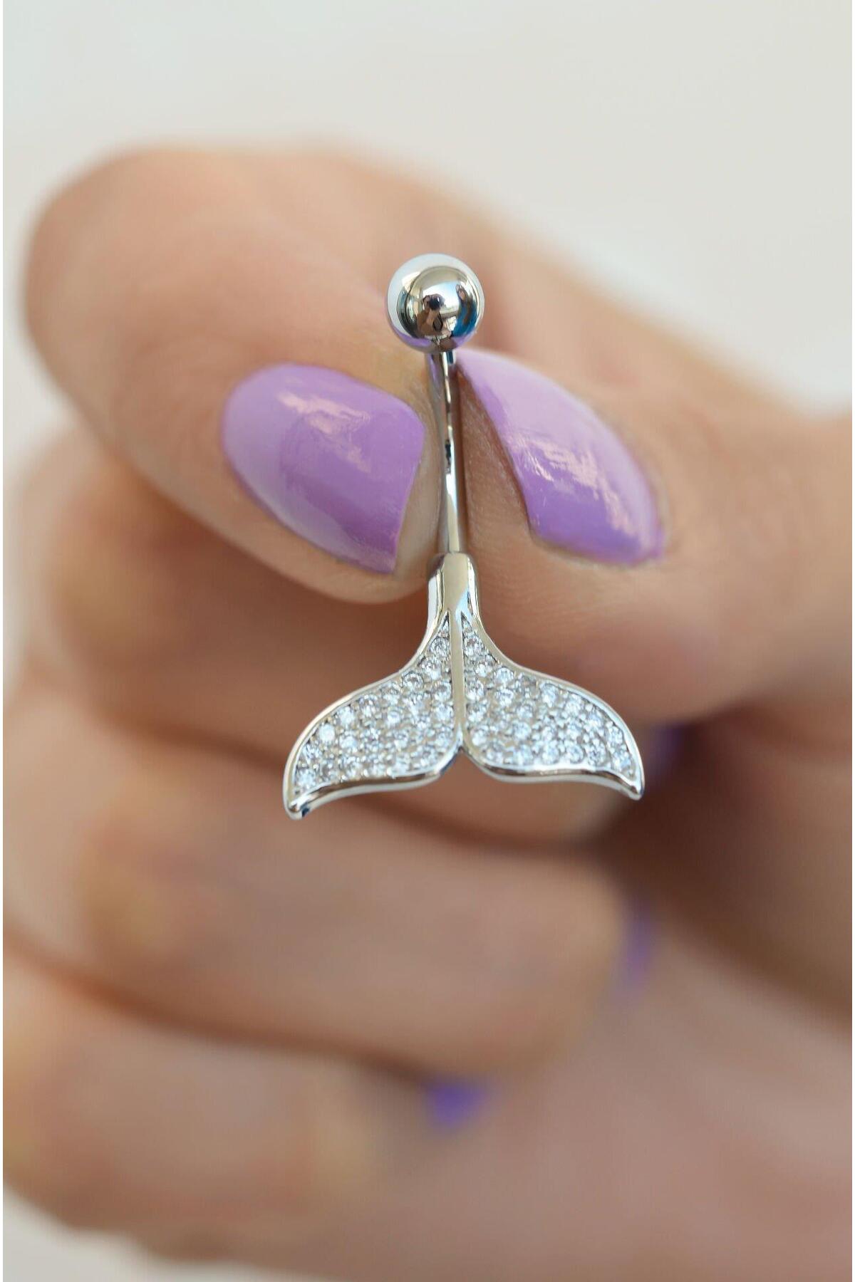 Steel Whale Tail Model Belly Piercing Mermaid