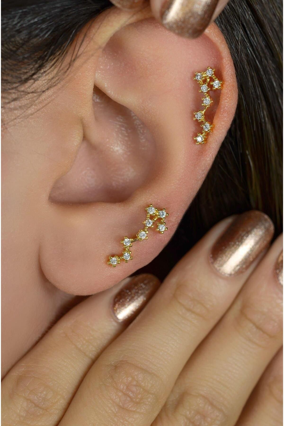 Sacce Scarves&Accessories-Scorpio Earring Constellation Piercing Gold Scorpio 3