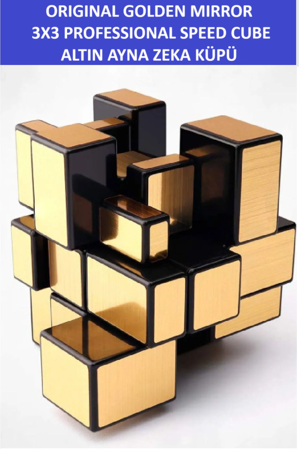 ZETCONCEPT-3X3 Golden Mirror Mirror Cube - Intelligence Cube - Professional Speed Cube - Patience Cube 3