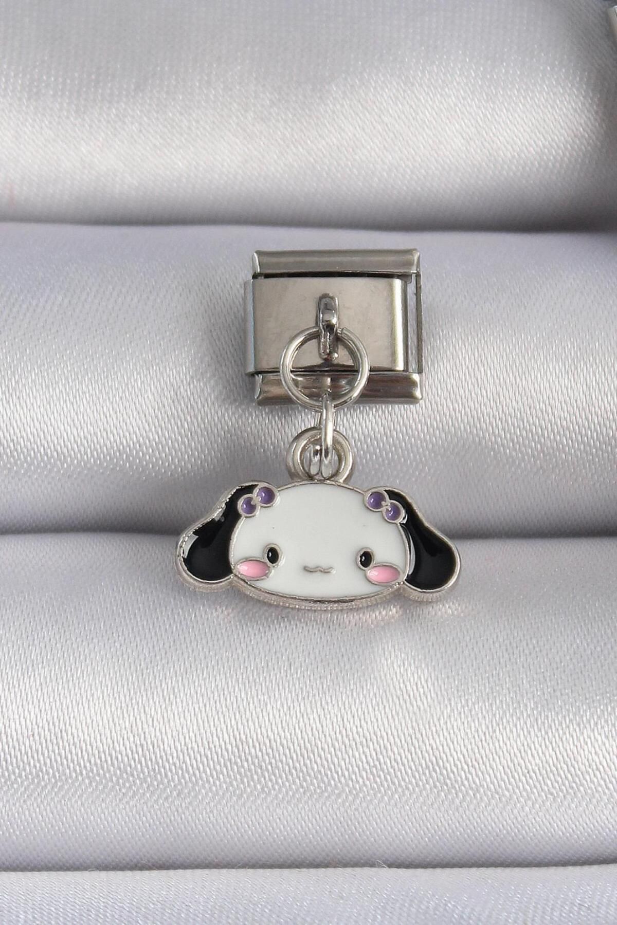 Ebijuteri-316L Steel Silver Color Cat Model Nomination Charm 1