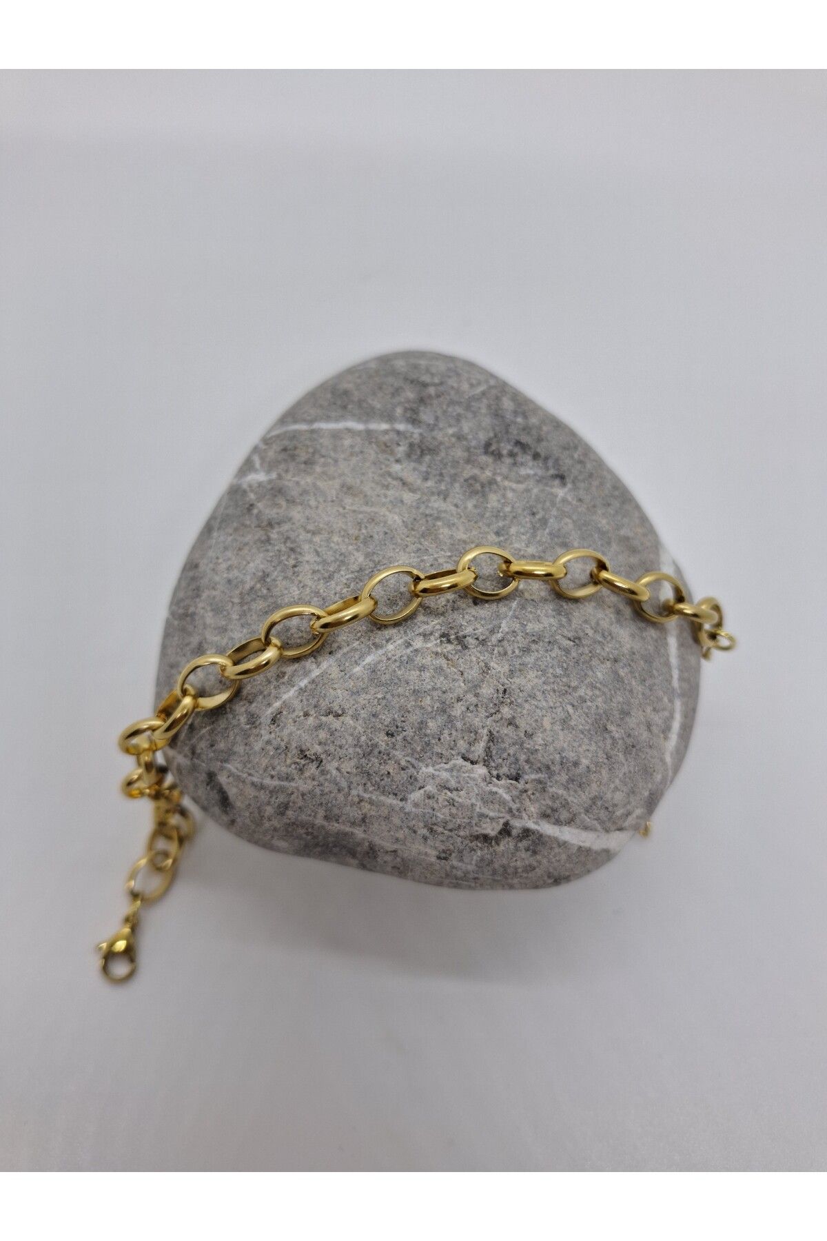 stainless steell-Steel Chain Ring Bracelet 1