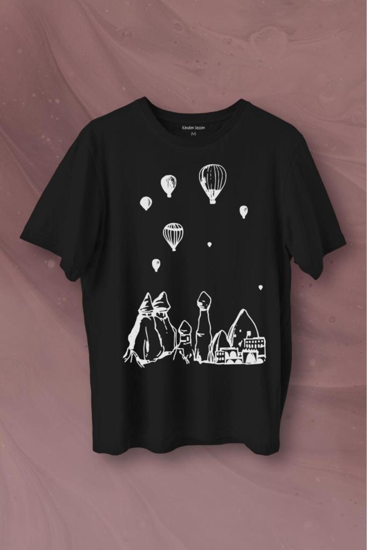 Kendim Seçtim Cappadocia Nevşehir Fairy Chimneys Cappadocia Tricou Imprimat Tricou Unisex Unisex - XL