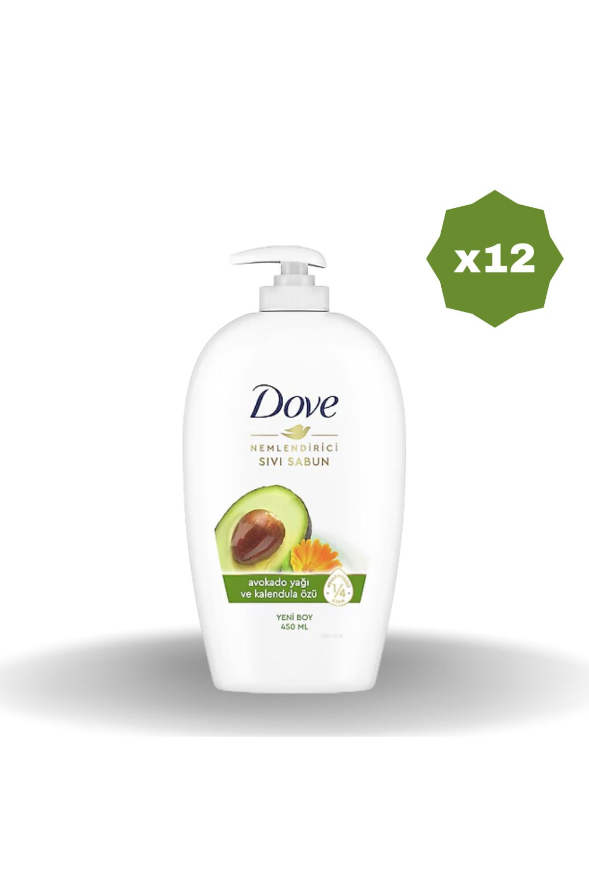 Dove AVAKADO VE KALENDULA ÖZLÜ SIVI SABUN 450 ML - (12 ADET)