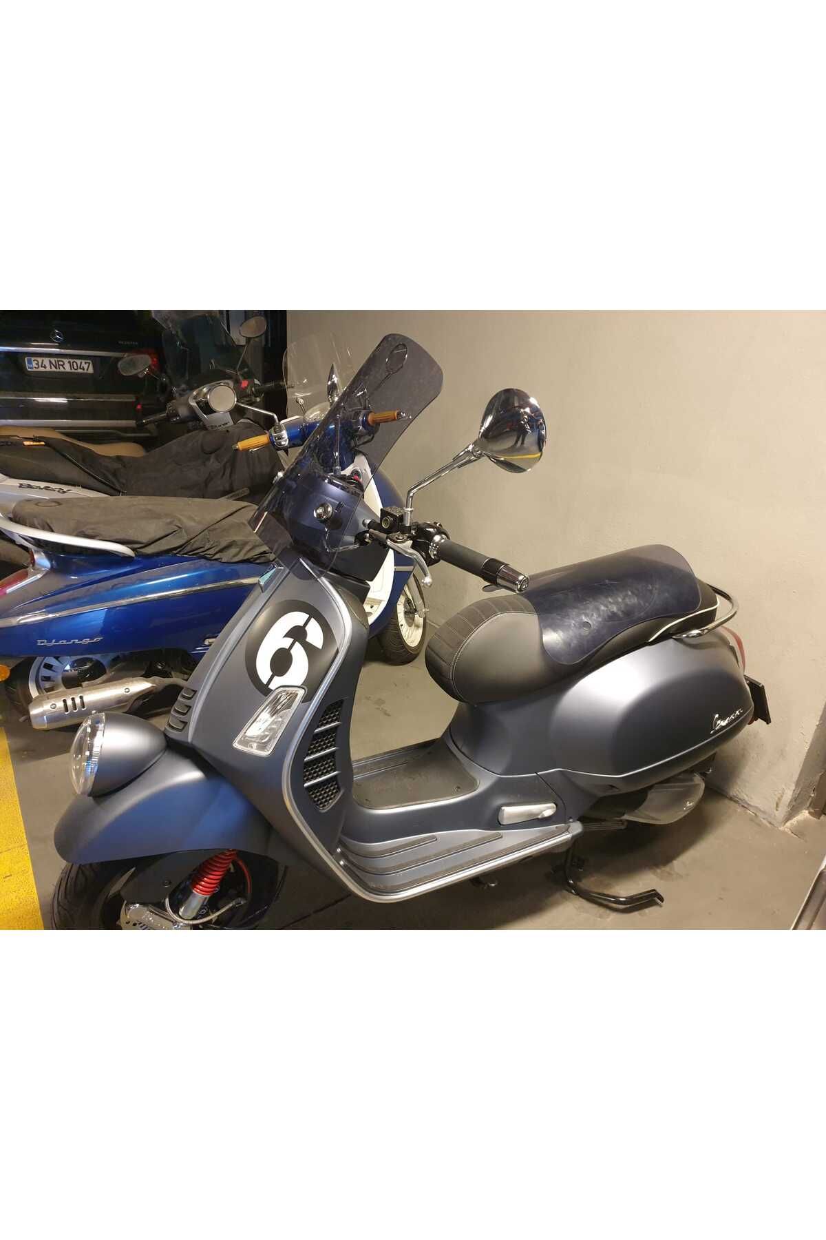 Vespa Gtv 300 Siperlik Ön Cam 2014 2016 Model 55cm Füme Renkli 4mm APARAT GÖNDERİLMEYECEK