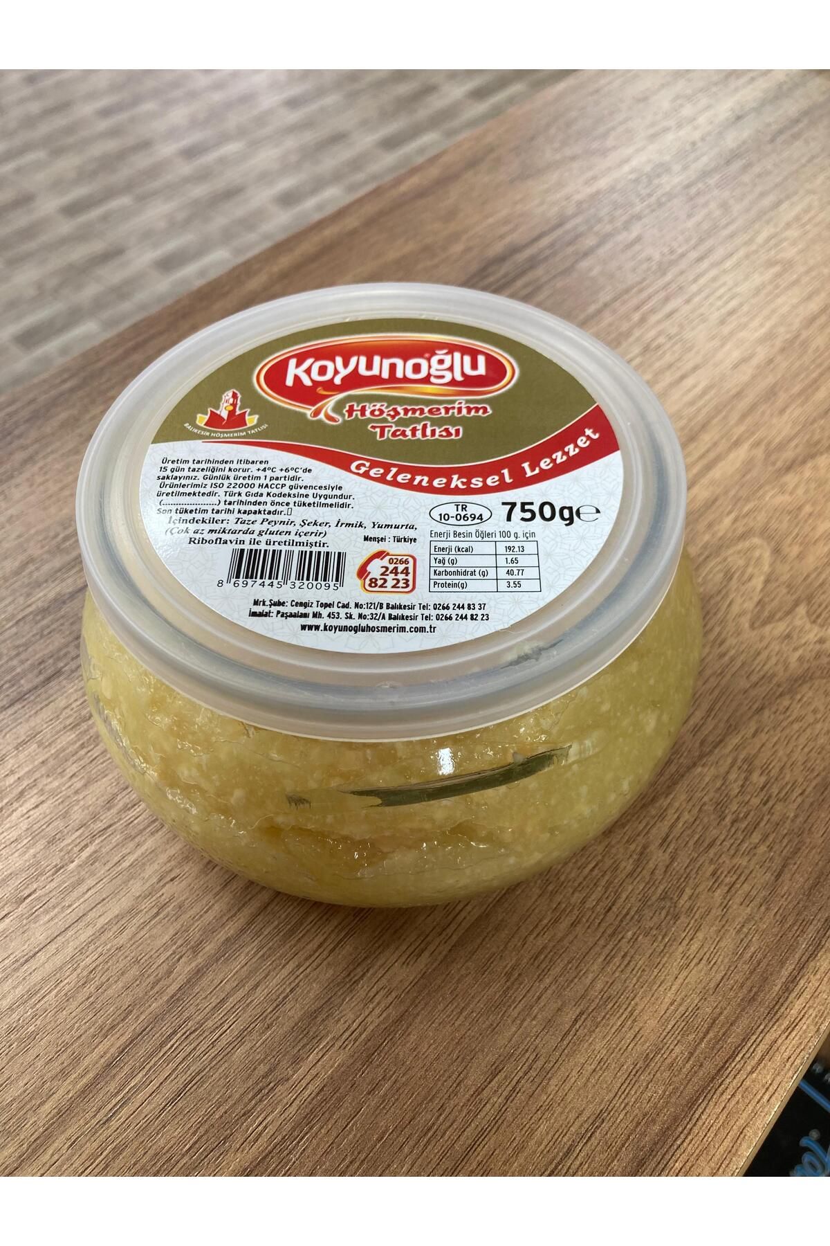 Koyunoğlu Höşmerim Koyunoğlu cam kase 750gr höşmerim tatlısı