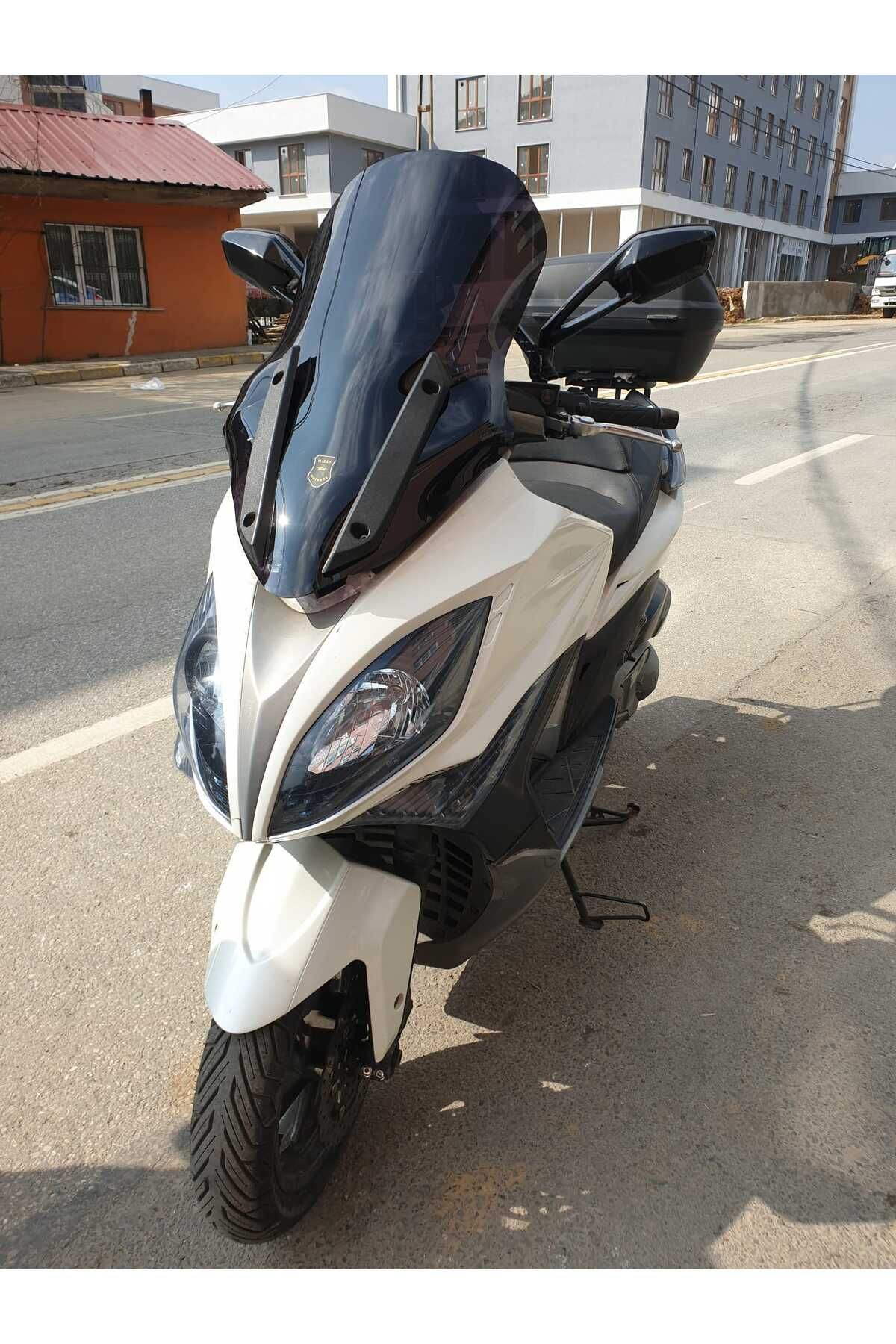 Kymco Xciting 400 İ Siperlik Ön Cam 2015 Model 72cm Siyah Renkli 4mm UZUN CAM