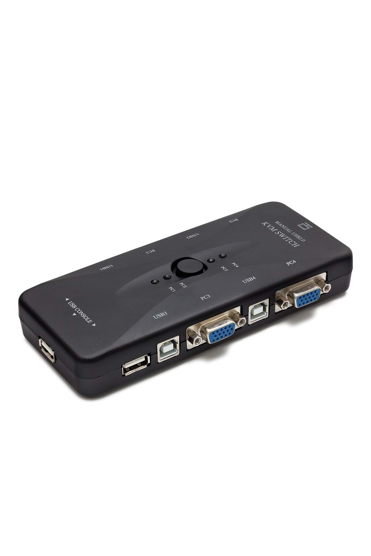 HADRON Hd230 Vga Usb Kvm Swıtch 4giriş 1çıkış Siyah