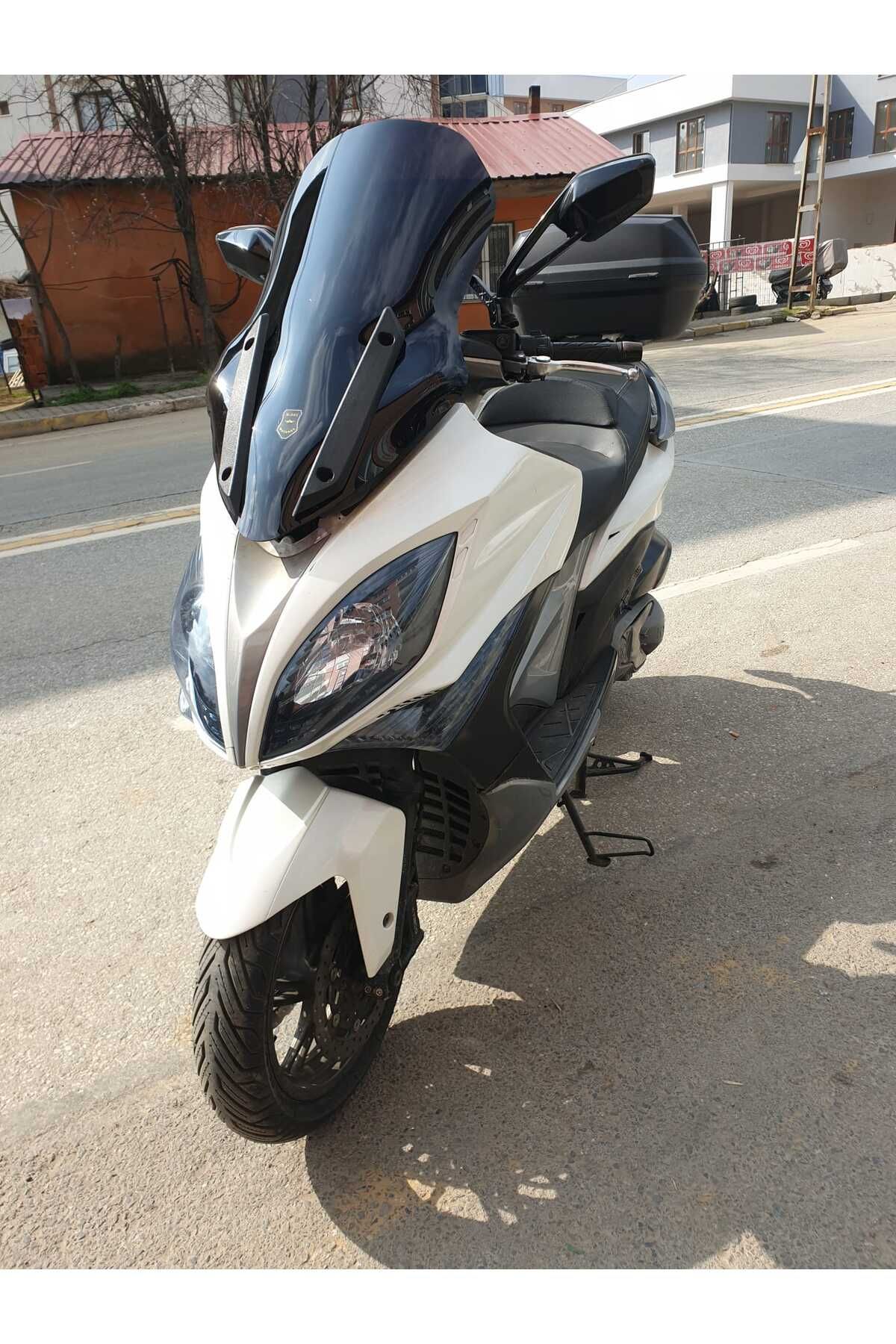 Kymco Xciting 400 İ Siperlik Ön Cam 2015 Model 72cm Siyah Renkli 4mm UZUN CAM