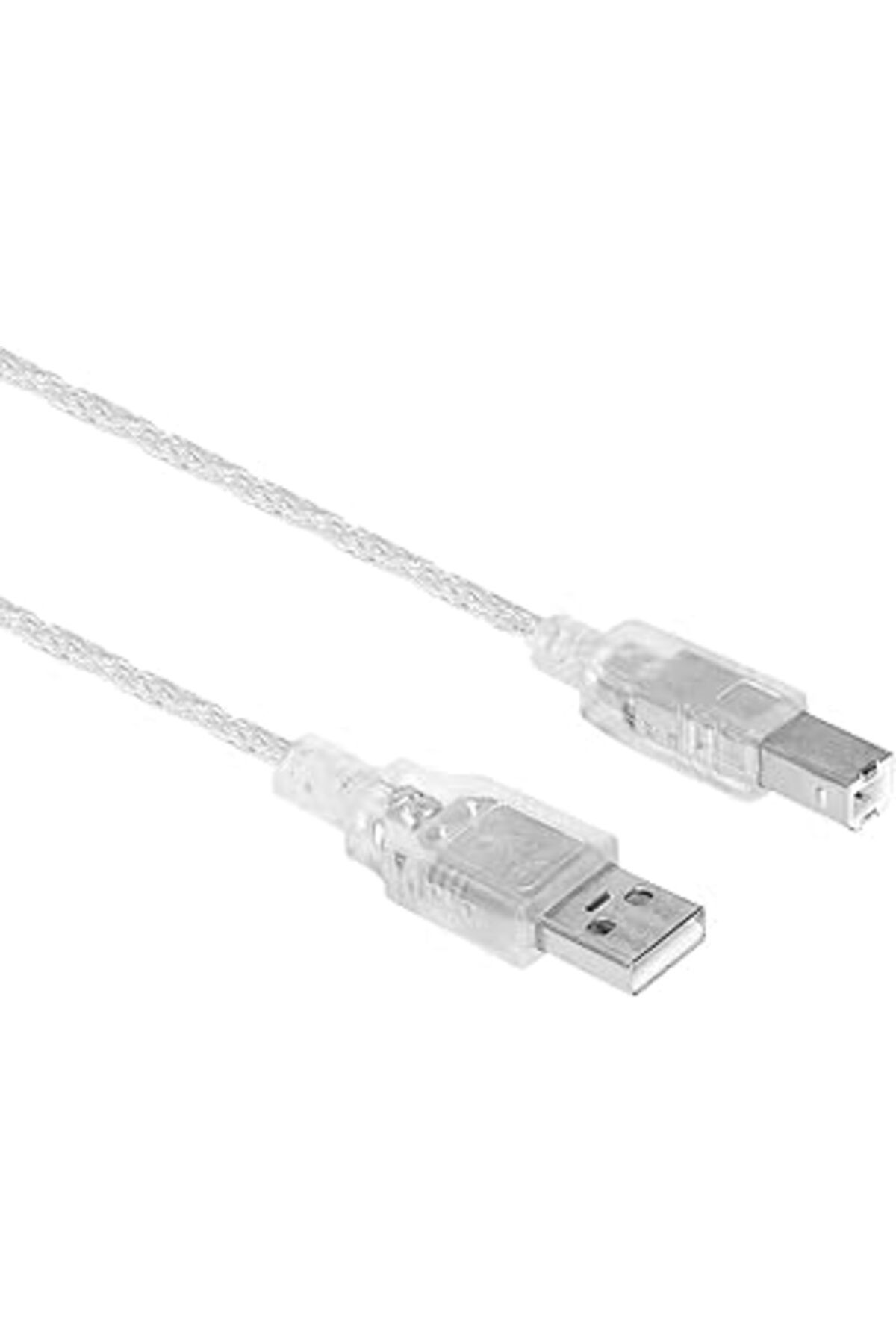 Genel Markalar Usb250 Usb2.0 Uyumlu  5M Şeffaf Usb Am/Bm Kablo