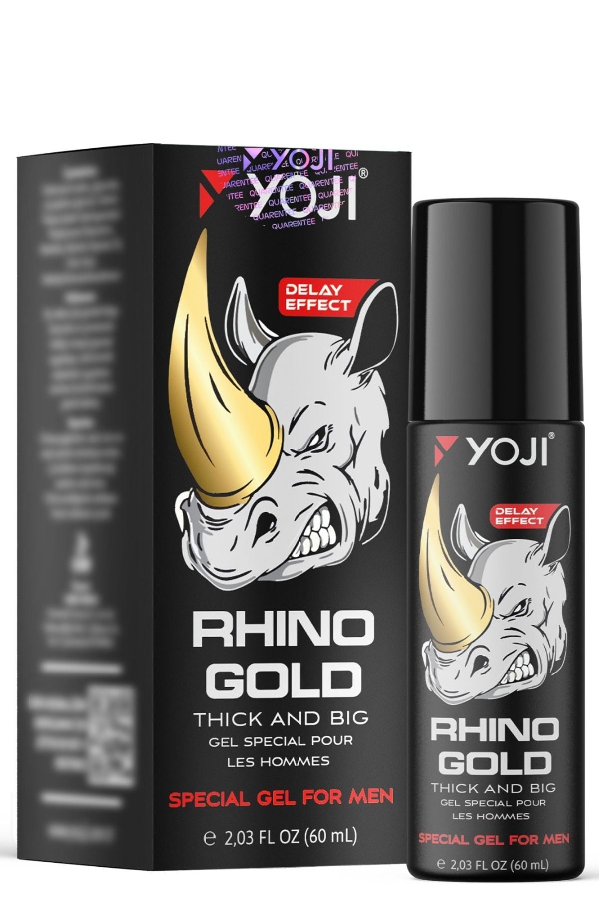 YOJİ Erkeklere Özel Boyutlandirici Rhino, Gold 60ml Yenilenmiş Içerik. Krem Jel 60ml