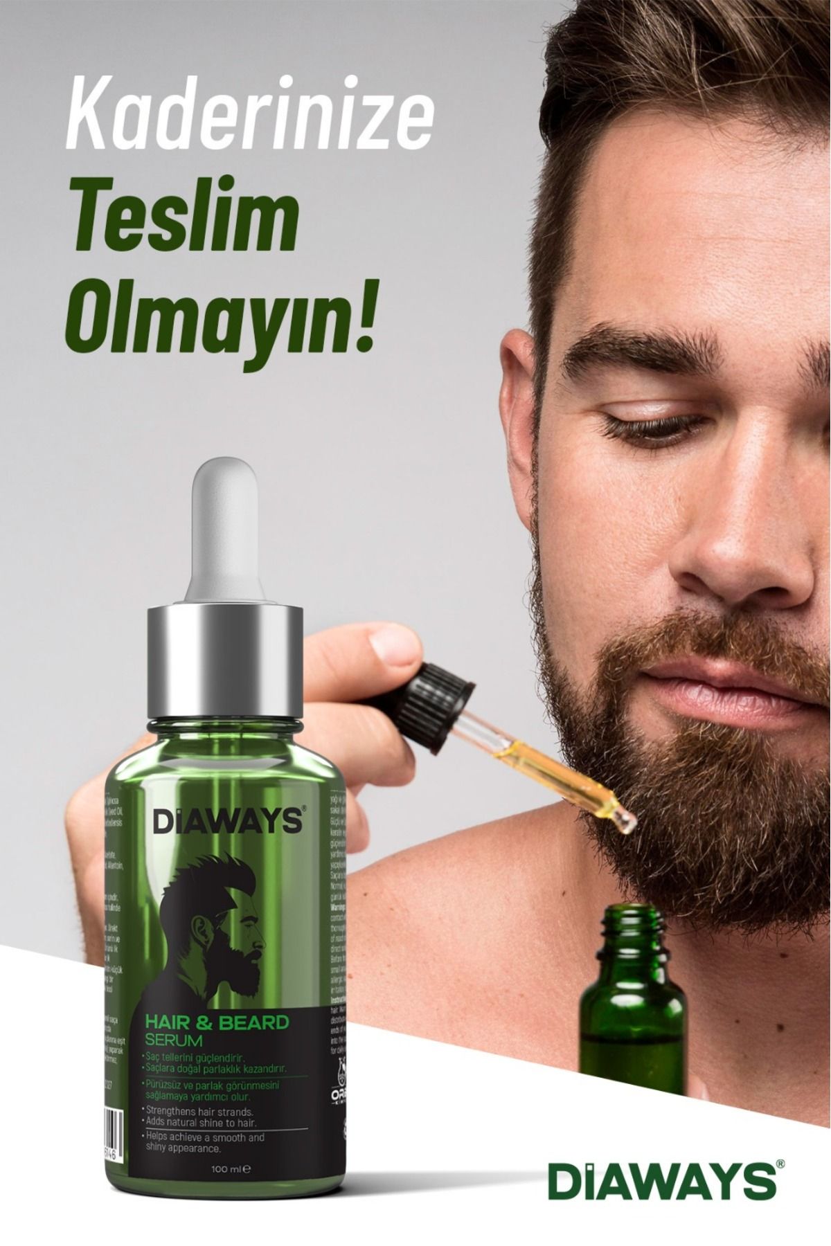 DİAWAYS Saç Ve Sakal Serumu Saç Sakal Bıyık Çıkartmaya Yardımcı Dökülmeye Karşı Gürleştirici Solisyon 100ml-4