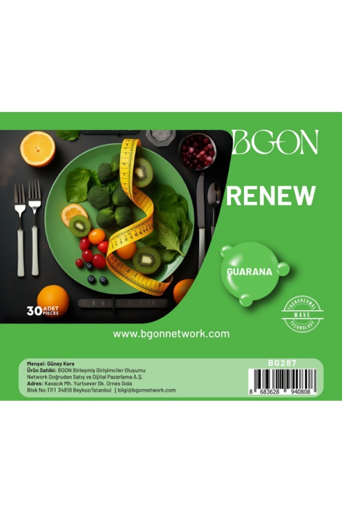 bgon Renew Transdermal Bant Guarana