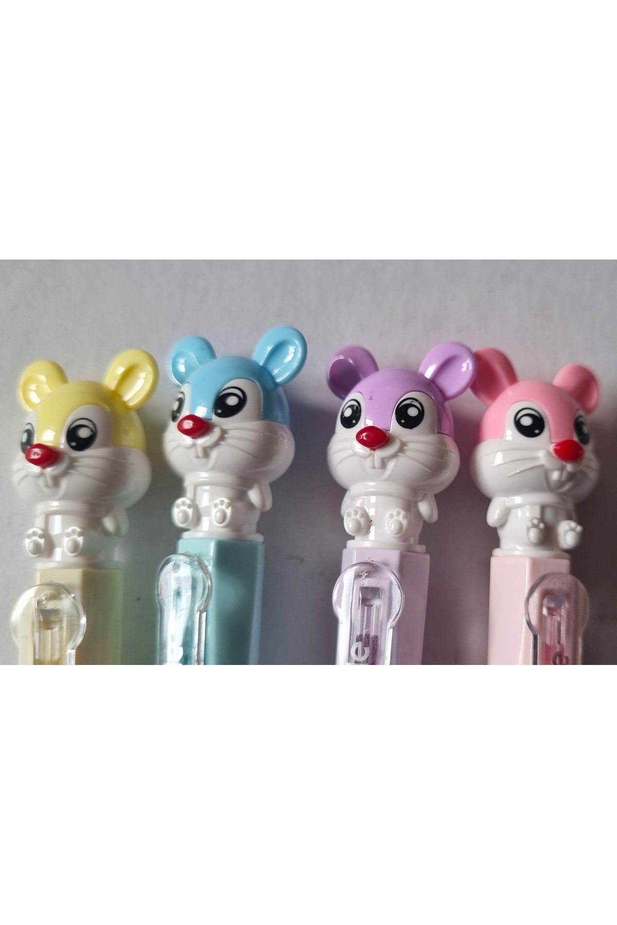 Modellino-4 Pcs 4 Colors Squirrel Head Side Press Song 07 Nib Pen 4