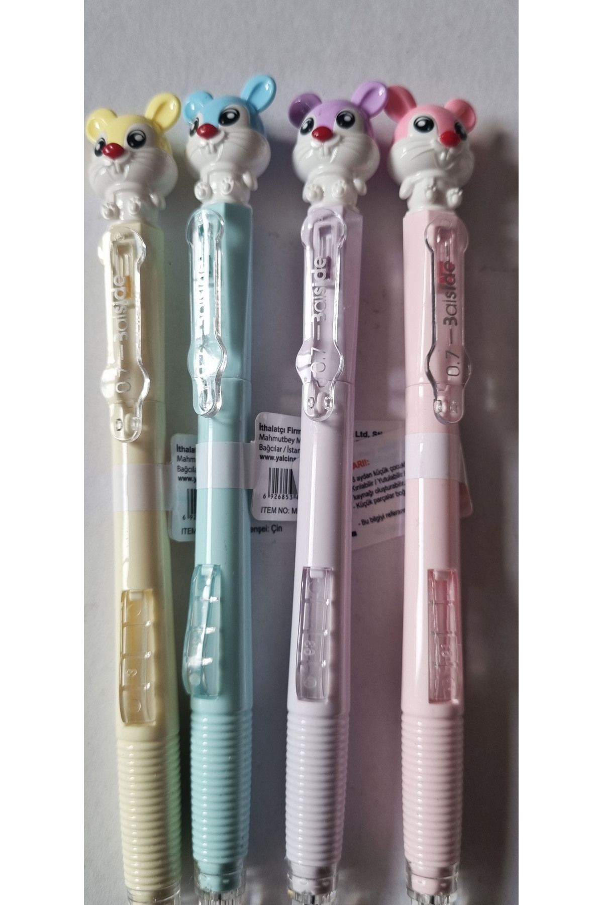 Modellino-4 Pcs 4 Colors Squirrel Head Side Press Song 07 Nib Pen 3