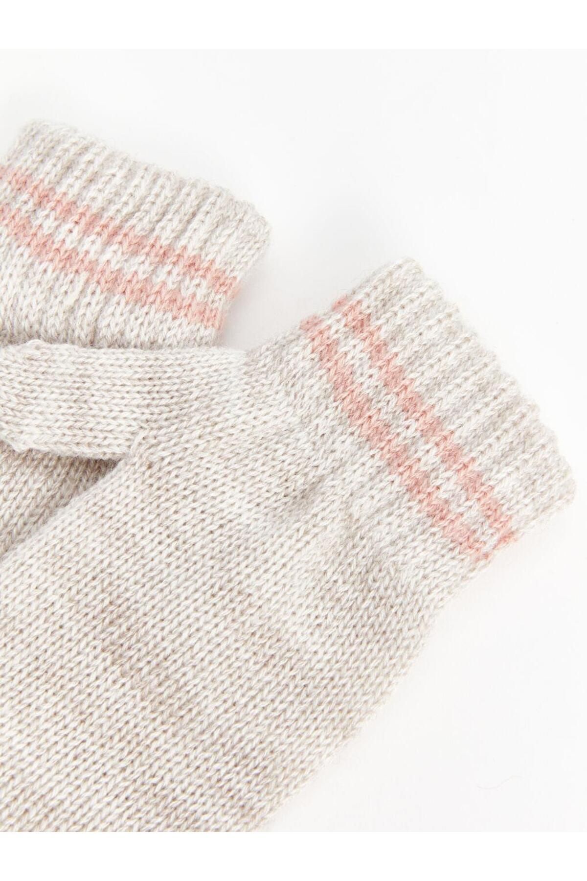 LC Waikiki-Lw – Gestreifte Strickhandschuhe für Babys, 2er-Set 2