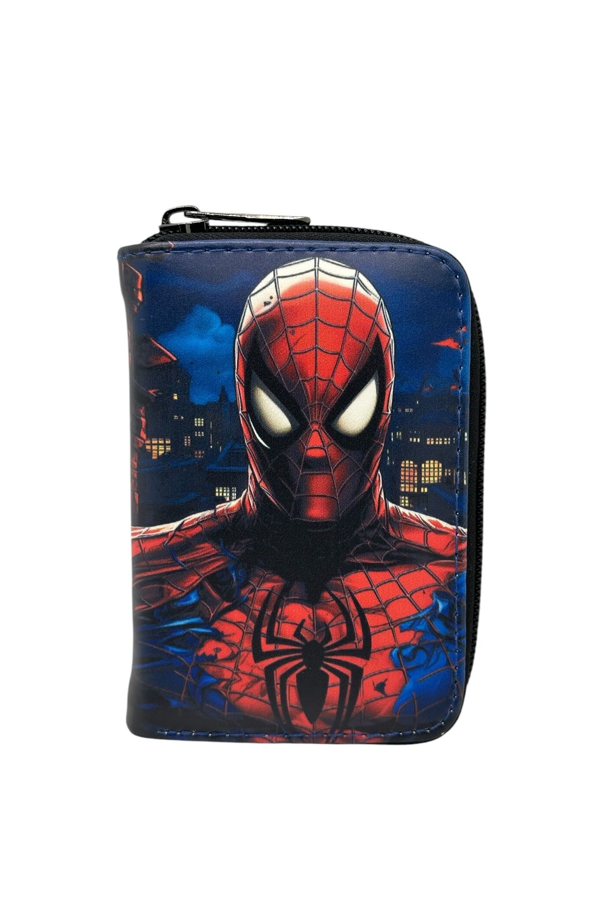 sinbEsg-Spiderman-Spider-Man Visual Zippered Coin Compartment Card Holder Kids & Teen Wallet 2