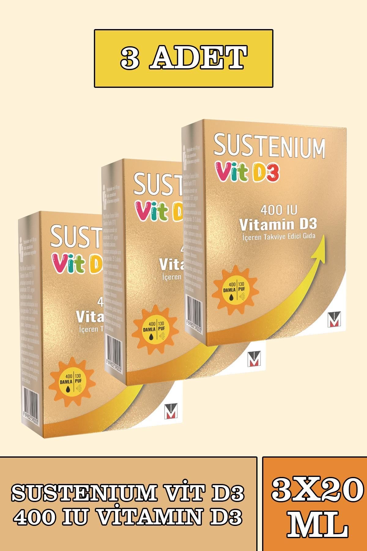 Sustenium Vitamin D3 400 IU Sprey 20 ml 3 Adet