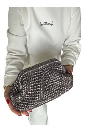 ÇANTA Kumru Deri Görünümlü Clutch Çanta