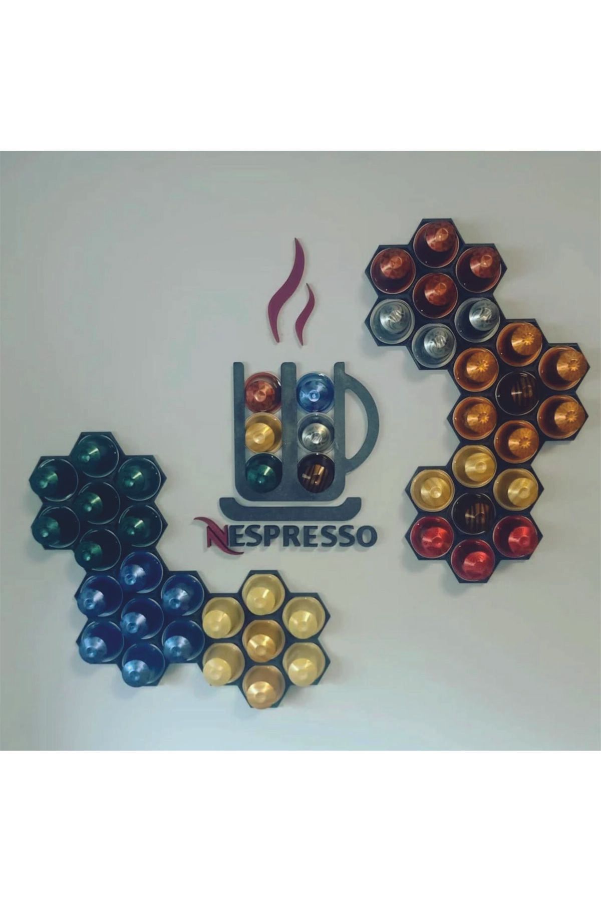 Nespresso Ve Starbucks Uyumlu Duvar Tipi Kapsül Kahve Standı Kapsül Tutucu [plasti̇k]