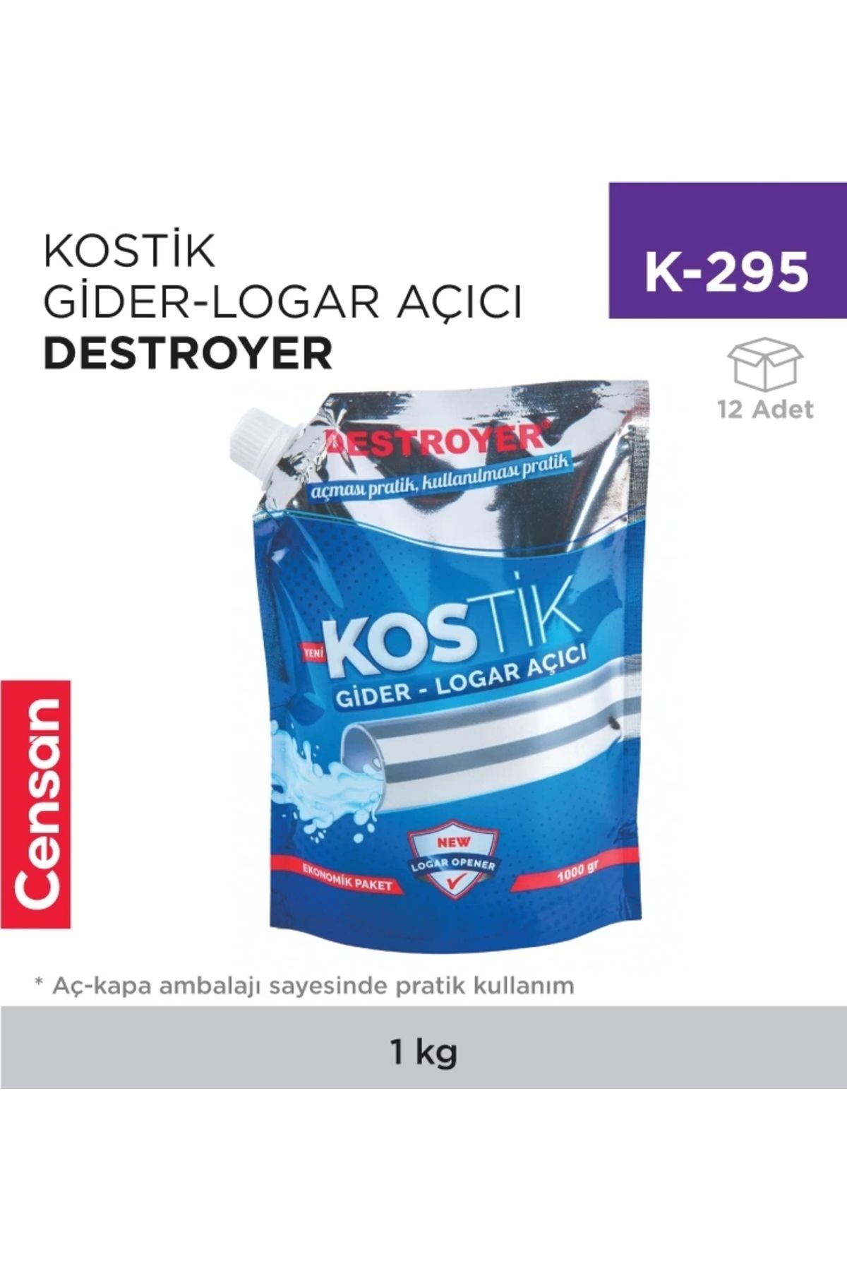 Censan KOSTİK GİDER-LOGAR AÇICI DESTROYER 1 KG