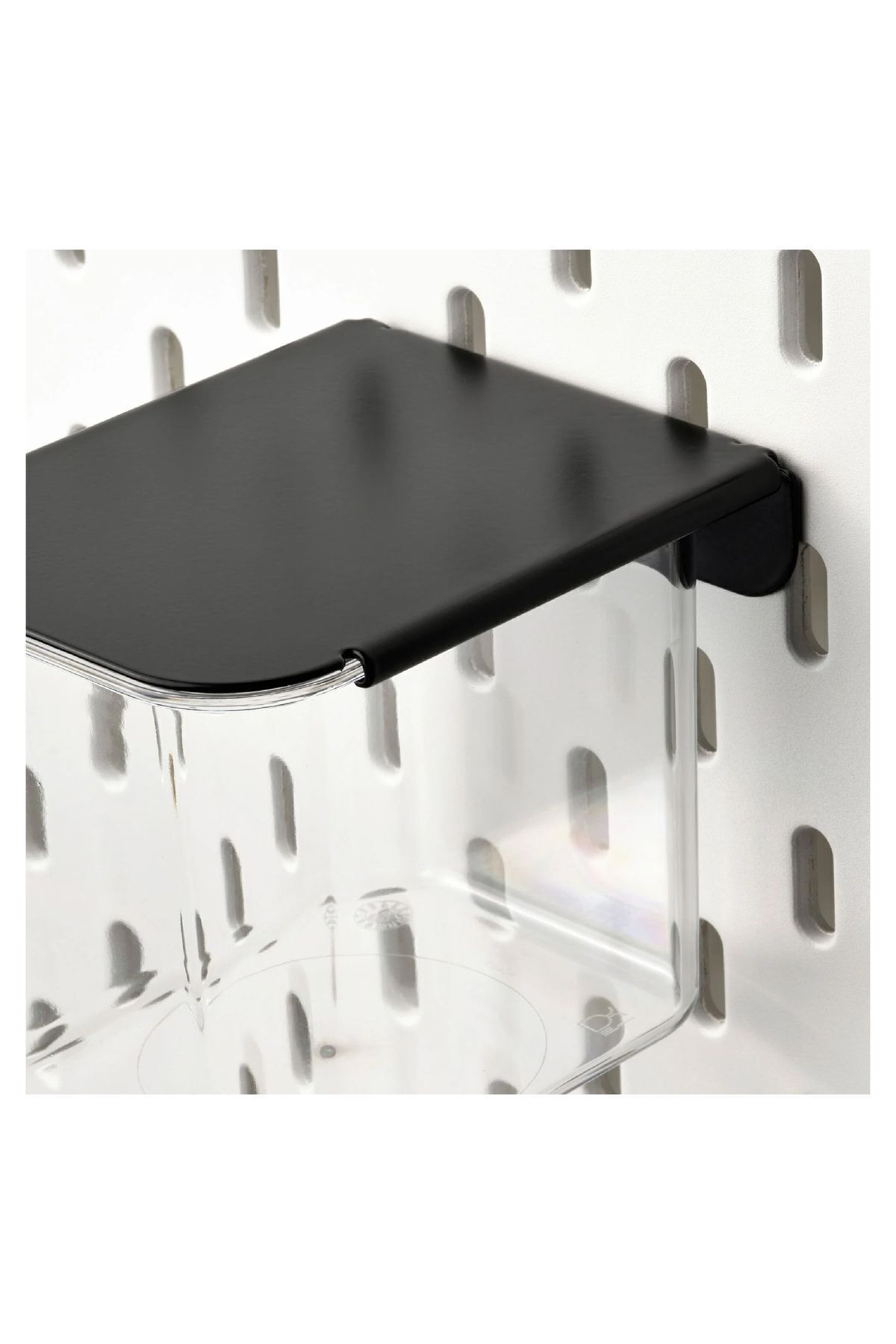 IKEA-Skadıs 3-Piece Black Lid Set Multi-Purpose Panel Part Transparent Box with Lid 7x8x8.5 cm 2