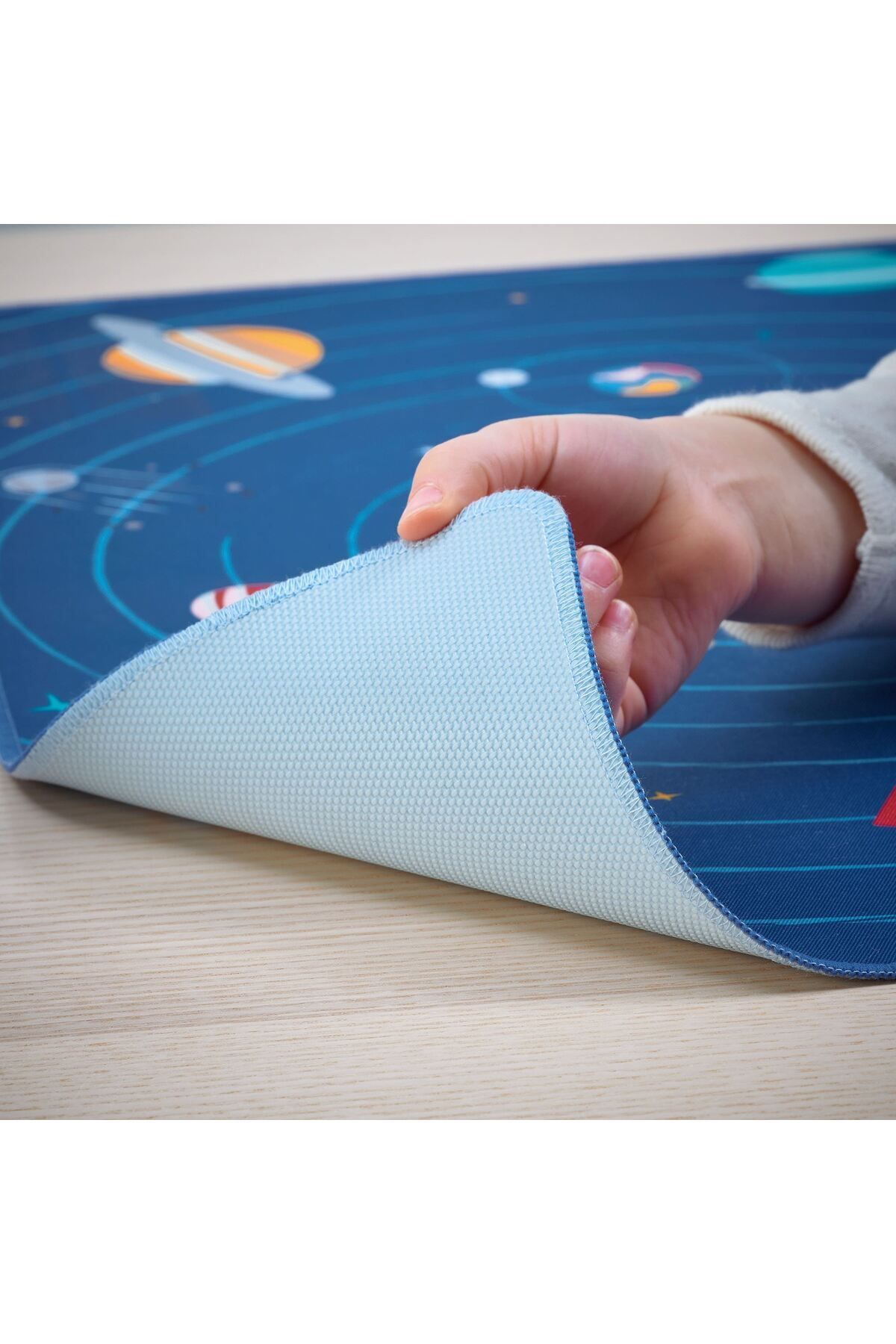 IKEA-desk mat, blue, 38x60 cm Smooth surface when your child want to write or draw 2