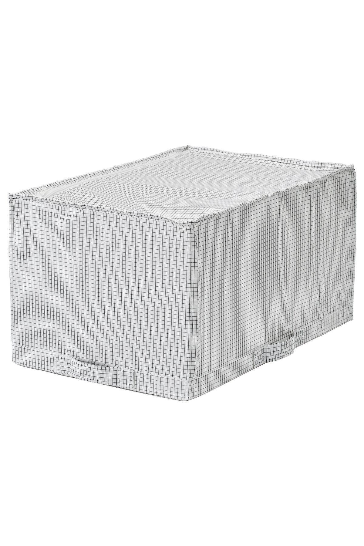 IKEA-Cutie de depozitare compartimentată Dimensiune 34x51x28 cm Cutie de organizare în carouri gri-alb 1