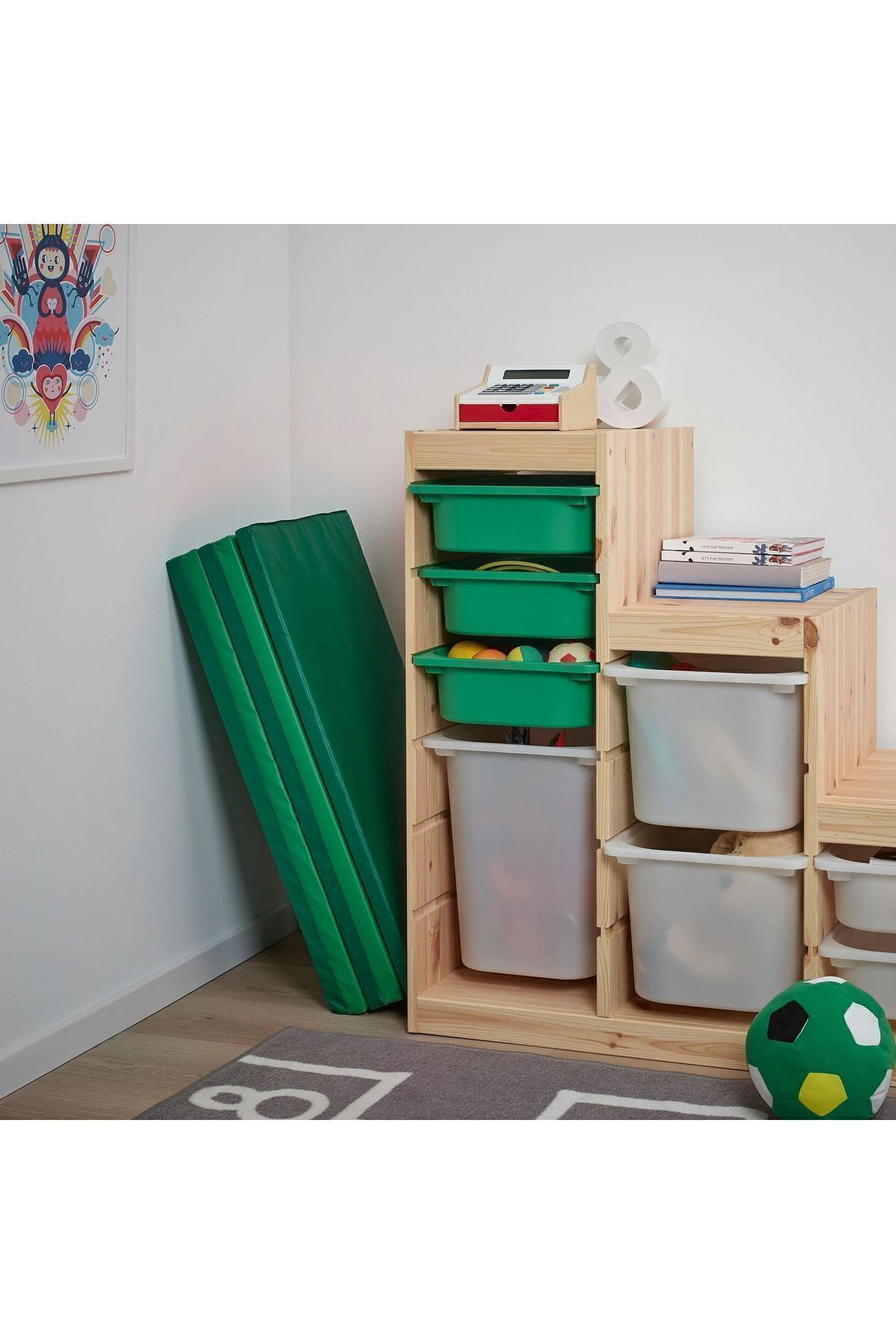 IKEA PLUFSIG Yeşil Katlanır Jimnastik Minderi, 78x185 cm fotoğrafı 4 (önizleme)