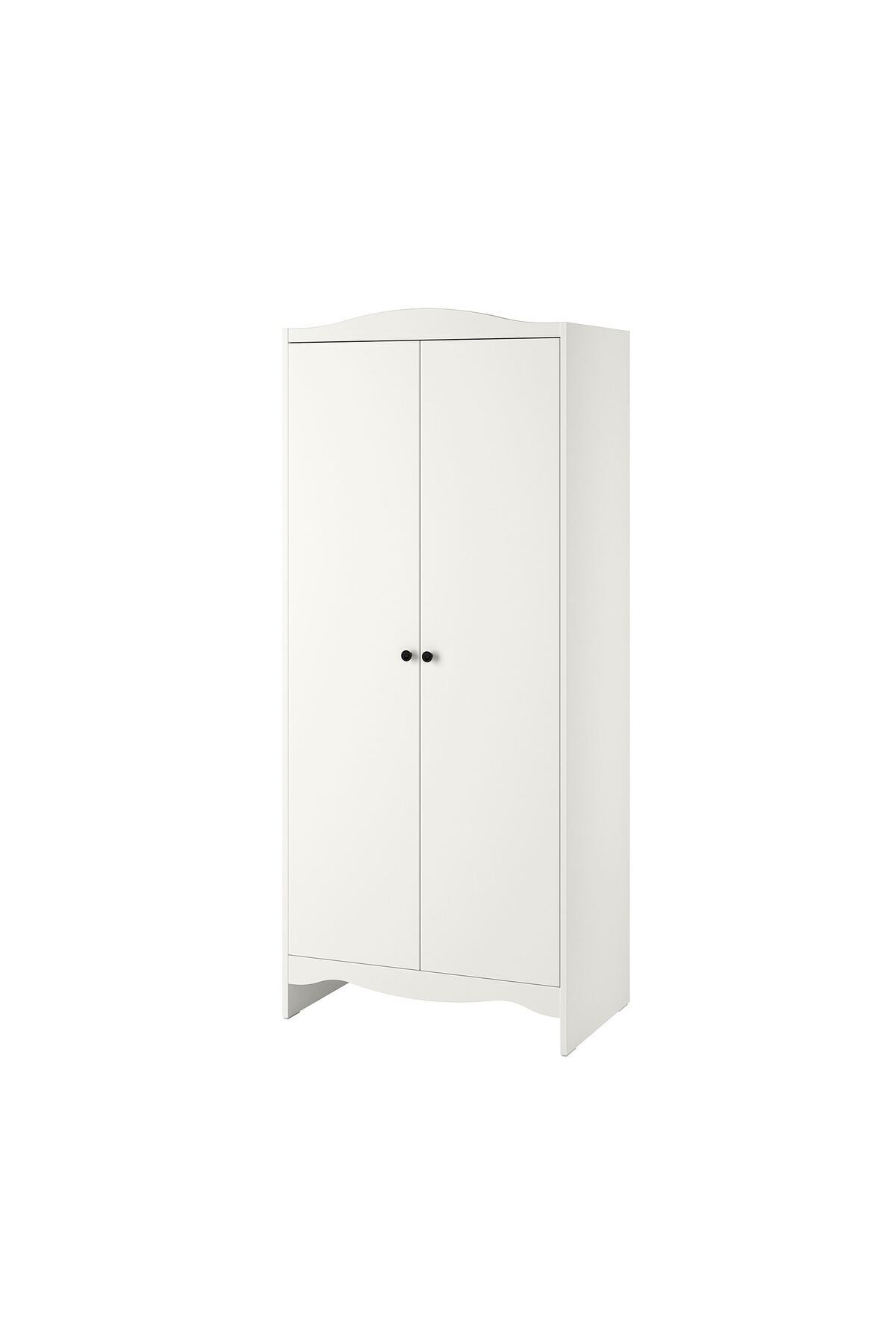 IKEA Çocuk gardırobu, beyaz, Genişlik: 80 cm  Derinlik: 50 cm  Yükseklik: 187 cm fotoğrafı 2 (önizleme)