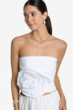 SEİL TAKI AKSESUAR Doğal İncili Choker Yaprak Kolye