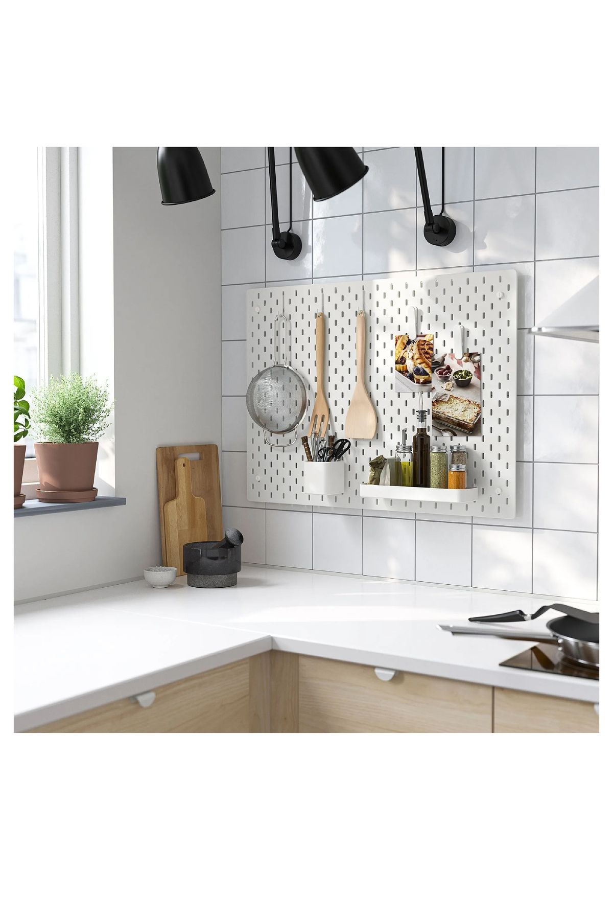 IKEA-Skadis 7 Pcs Board Accessories, Steel Rack, Box Paper Clip and Hook 4