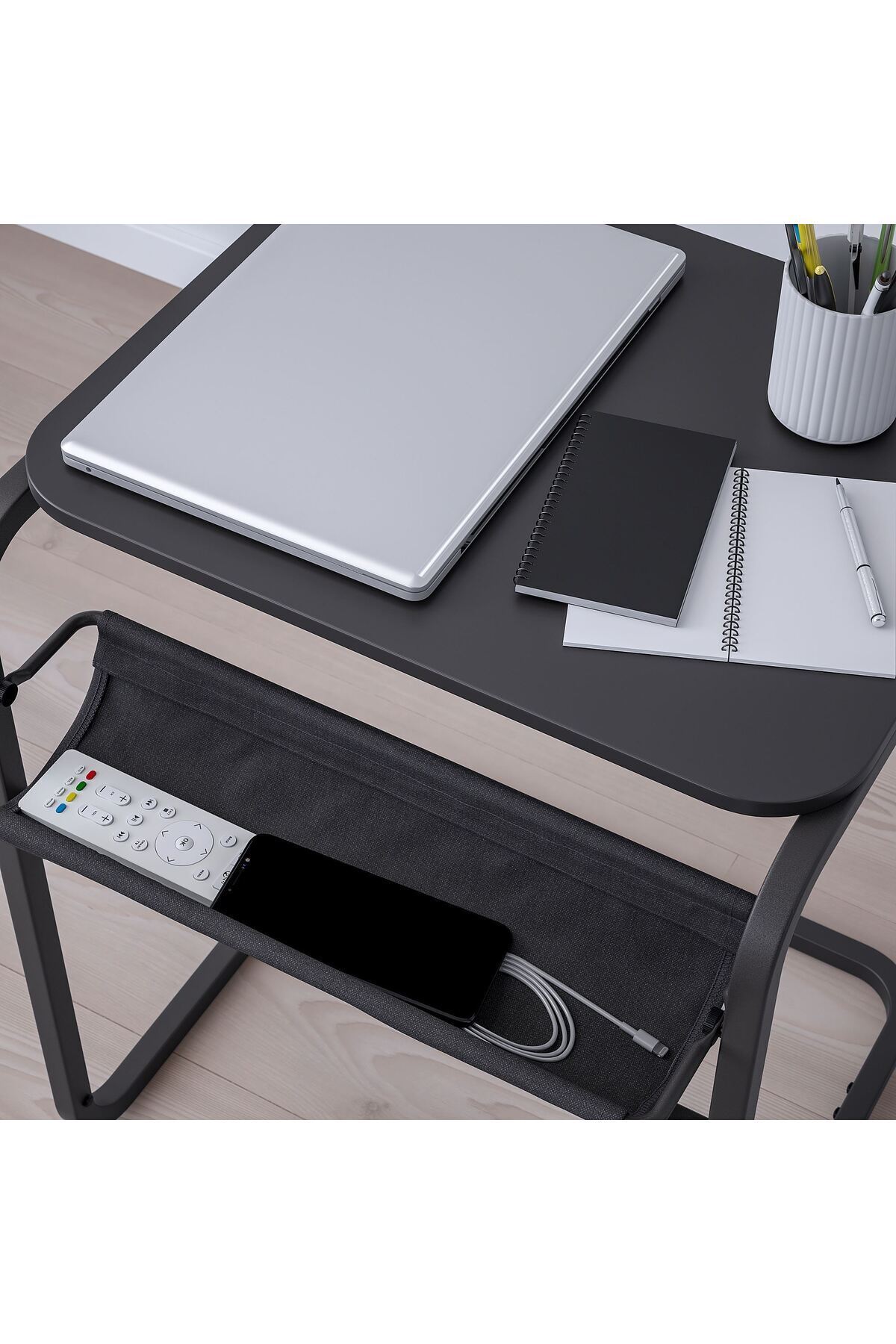 side table, black-dark gray, 53x50 cm