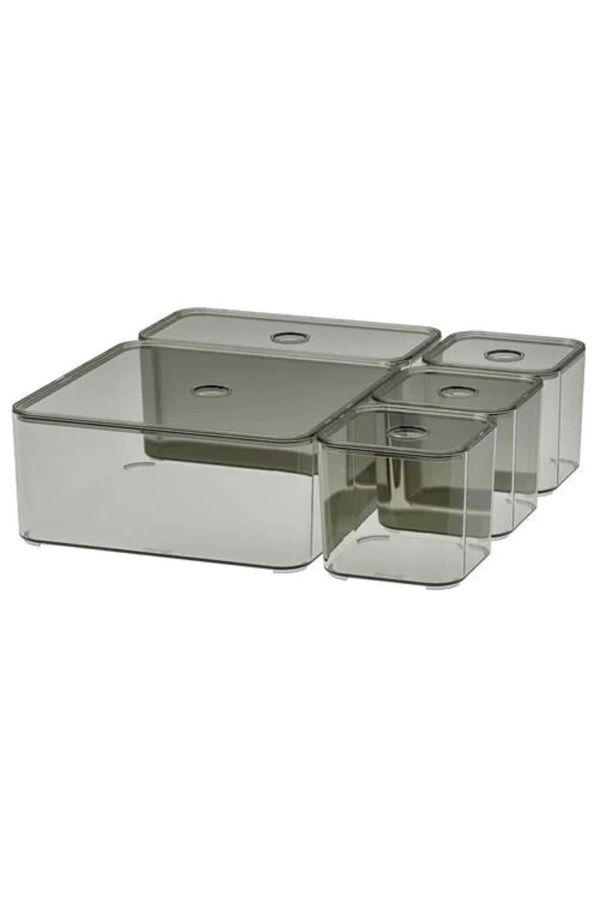 IKEA Set Cutie Gri Visslaan - 5 Piese - Mărime unică