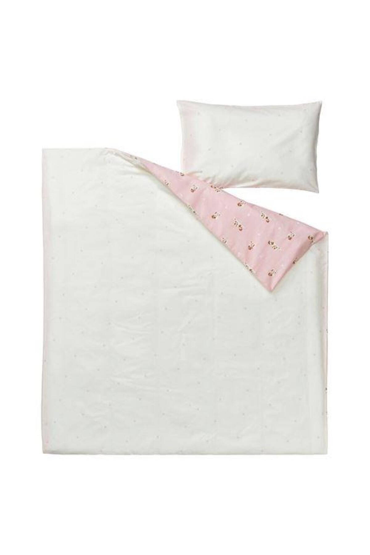 IKEA-طقم غطاء لحاف أطفال مزدوج الجوانب Meridyendukkan لون وردي على شكل كلب مقاس 110x125/35x55 سم 4