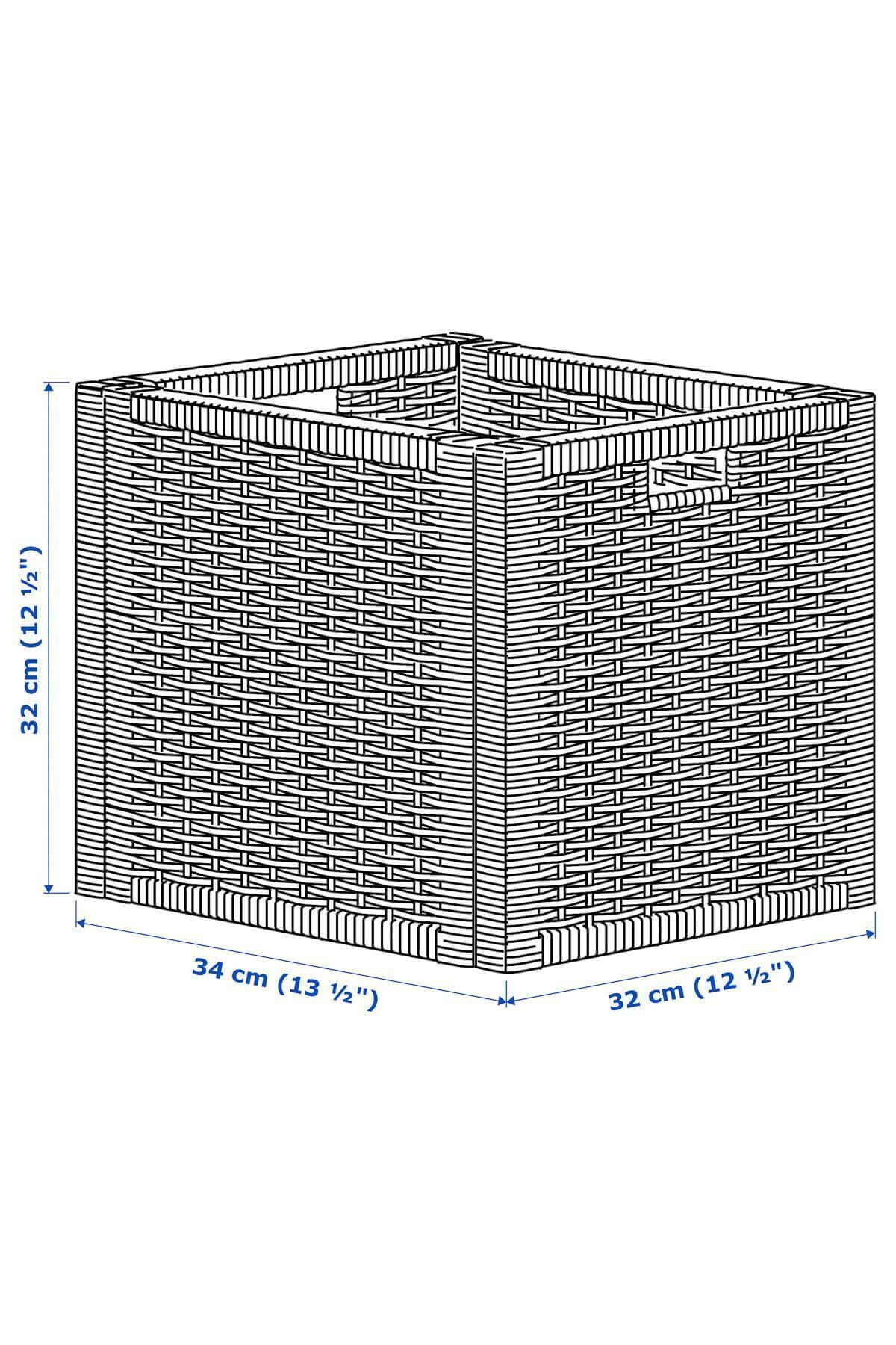 IKEA-BRANÄS 32x34x32 cm Plastic White Basket 5
