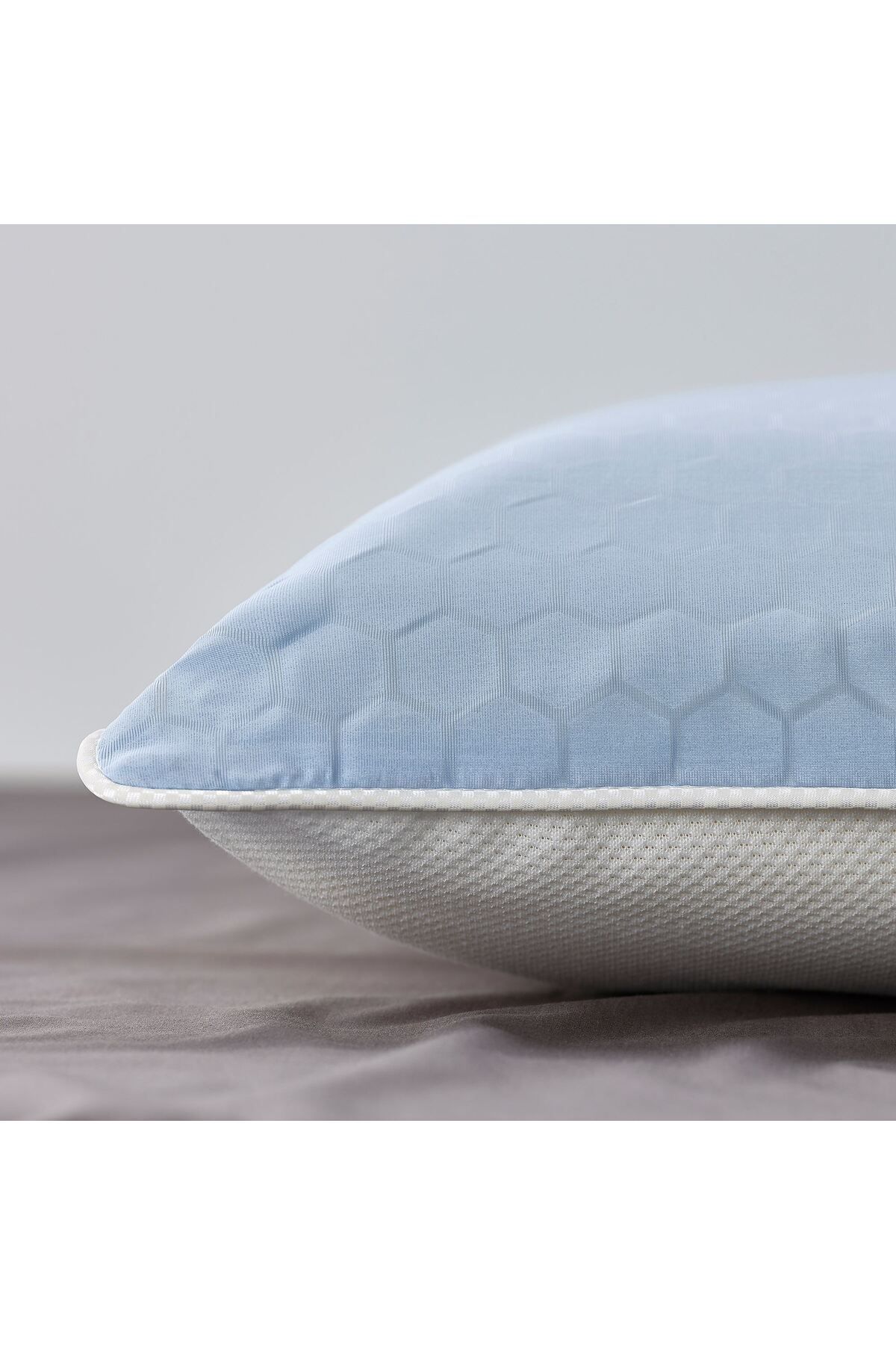 IKEA-Ergonomic pillow, blue-white, 42x54 cm, for sleepers on the side/back 4