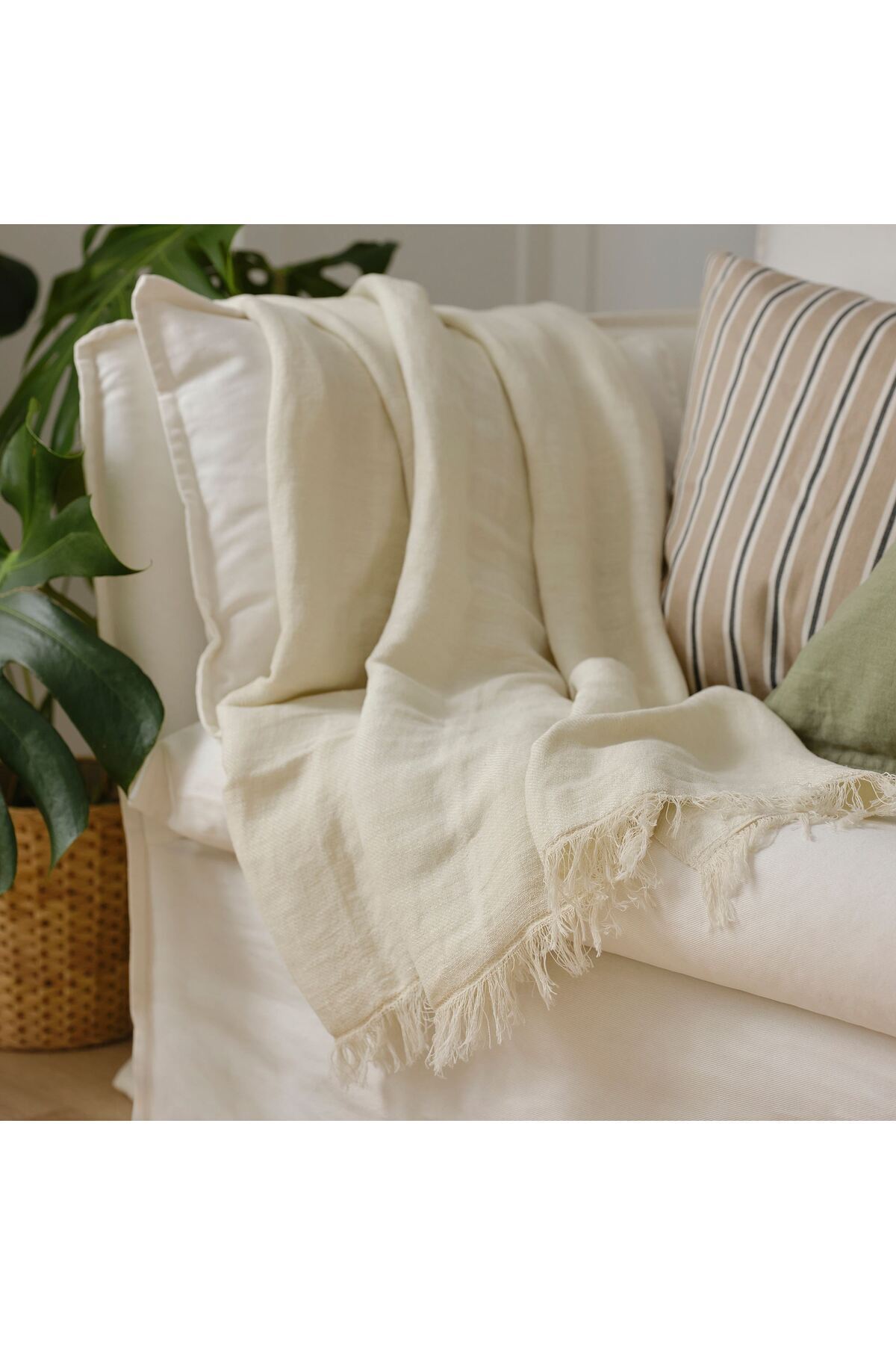 IKEA-blanket, linen blanket, linen bedspread 130x170 cm 5