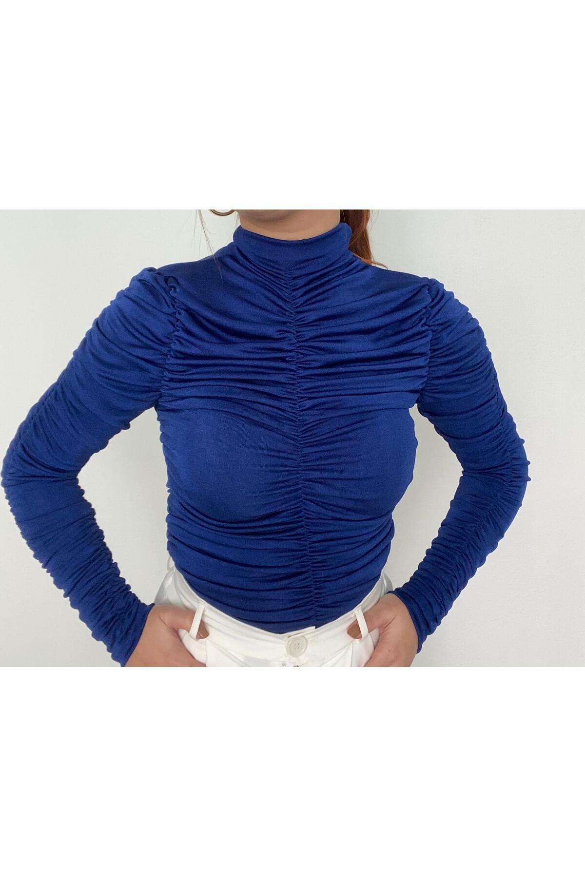 Demora Butik-Draped Lycra Blouse 2