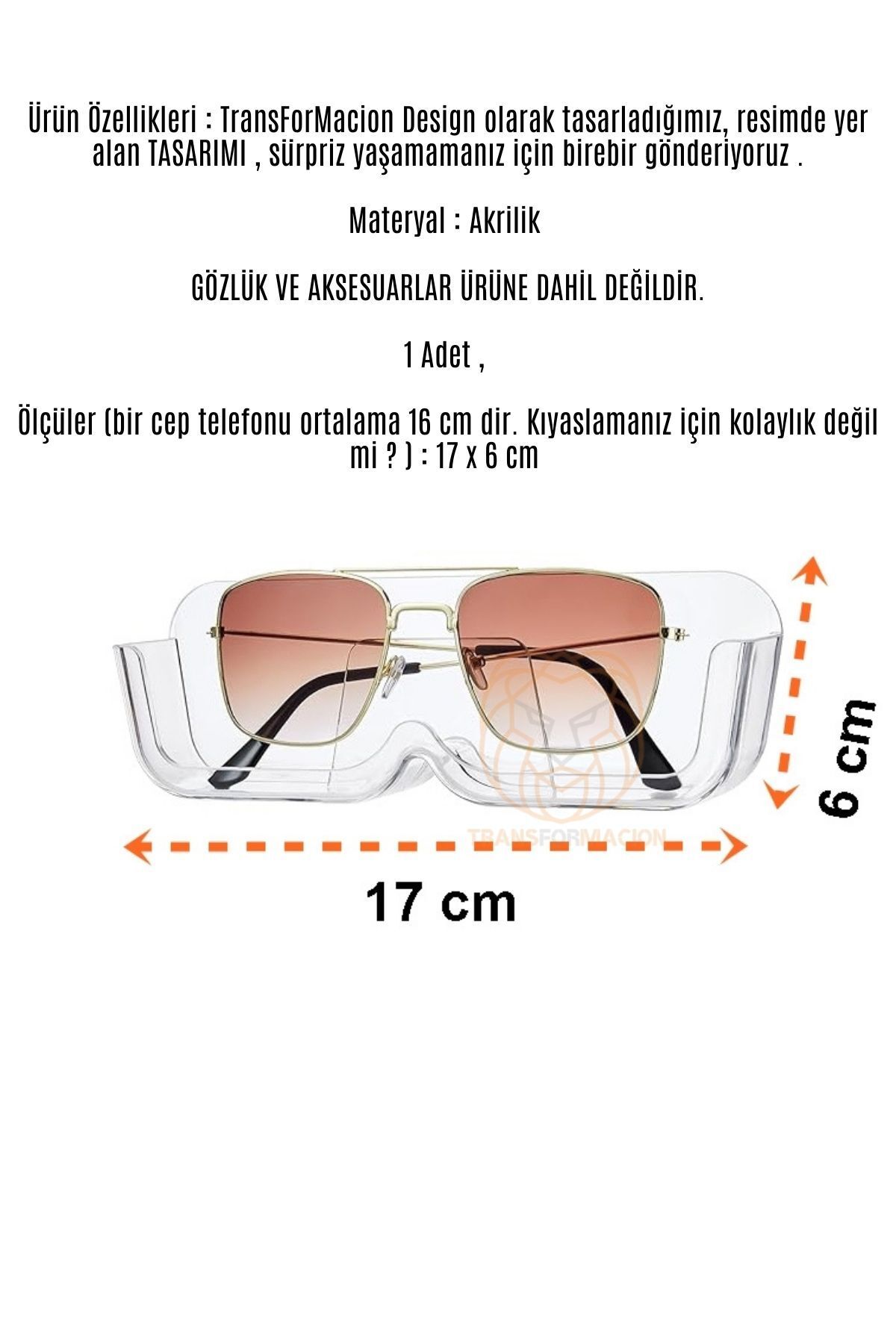 Transformacion-Clear Glasses Organizer - Adhesive 4Pcs 721124 6