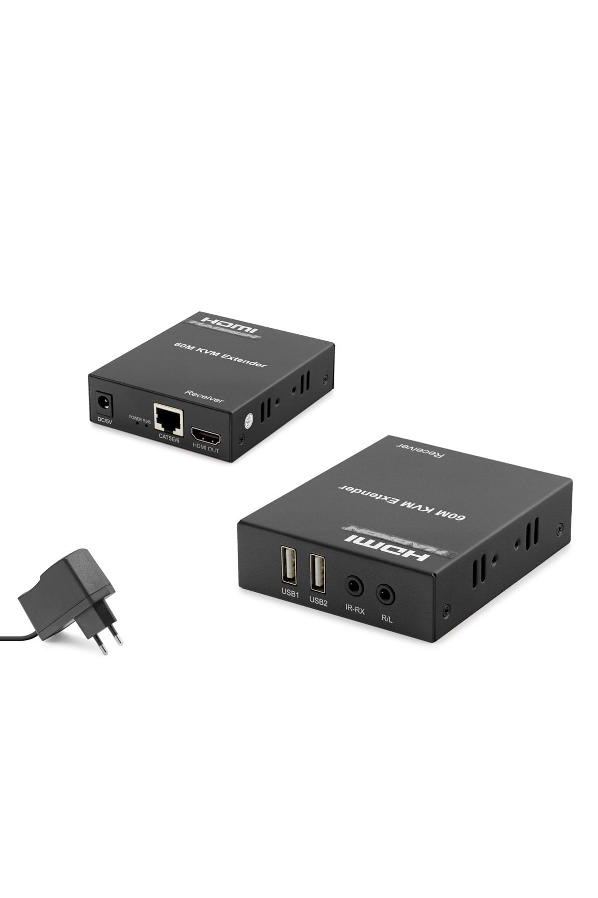 Hdx1345 Hdmı Kvm Extender 60m Siyah